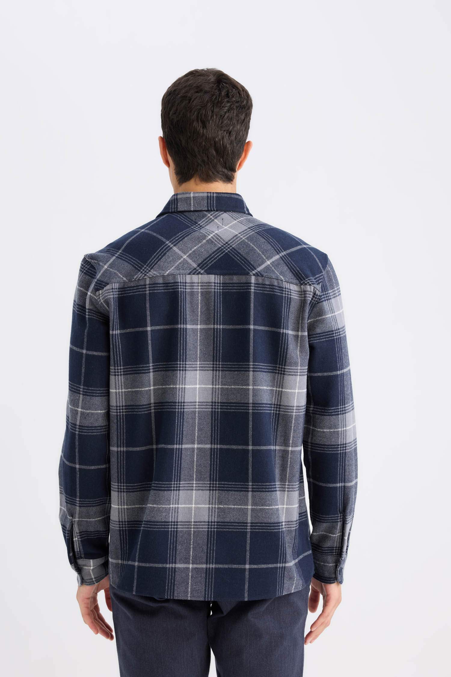 Regular Fit Kareli Flanel Oduncu Uzun Kollu Gömlek