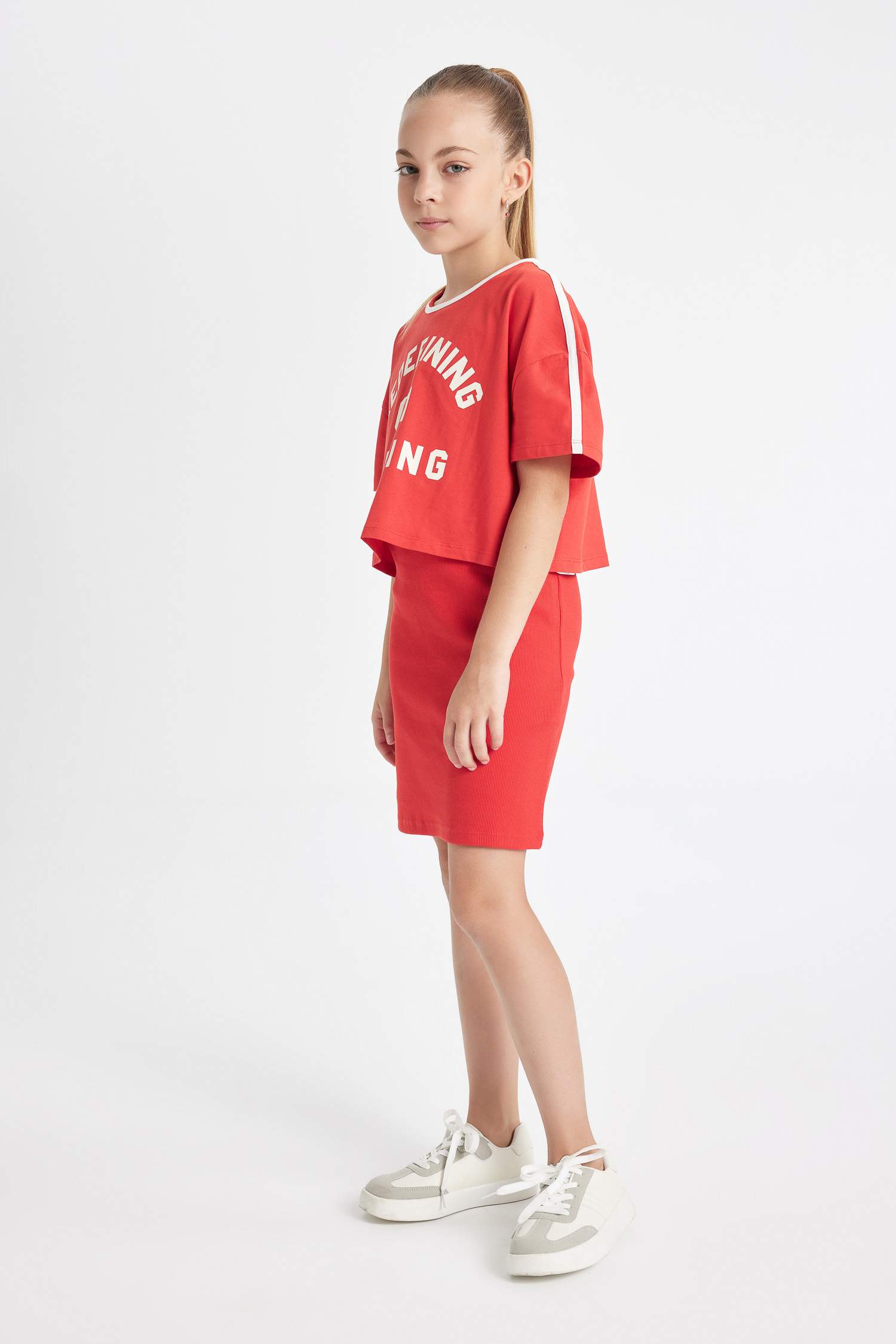 Ensemble de Robe et T-Shirt imprimé pour Fille - 2 Pièces