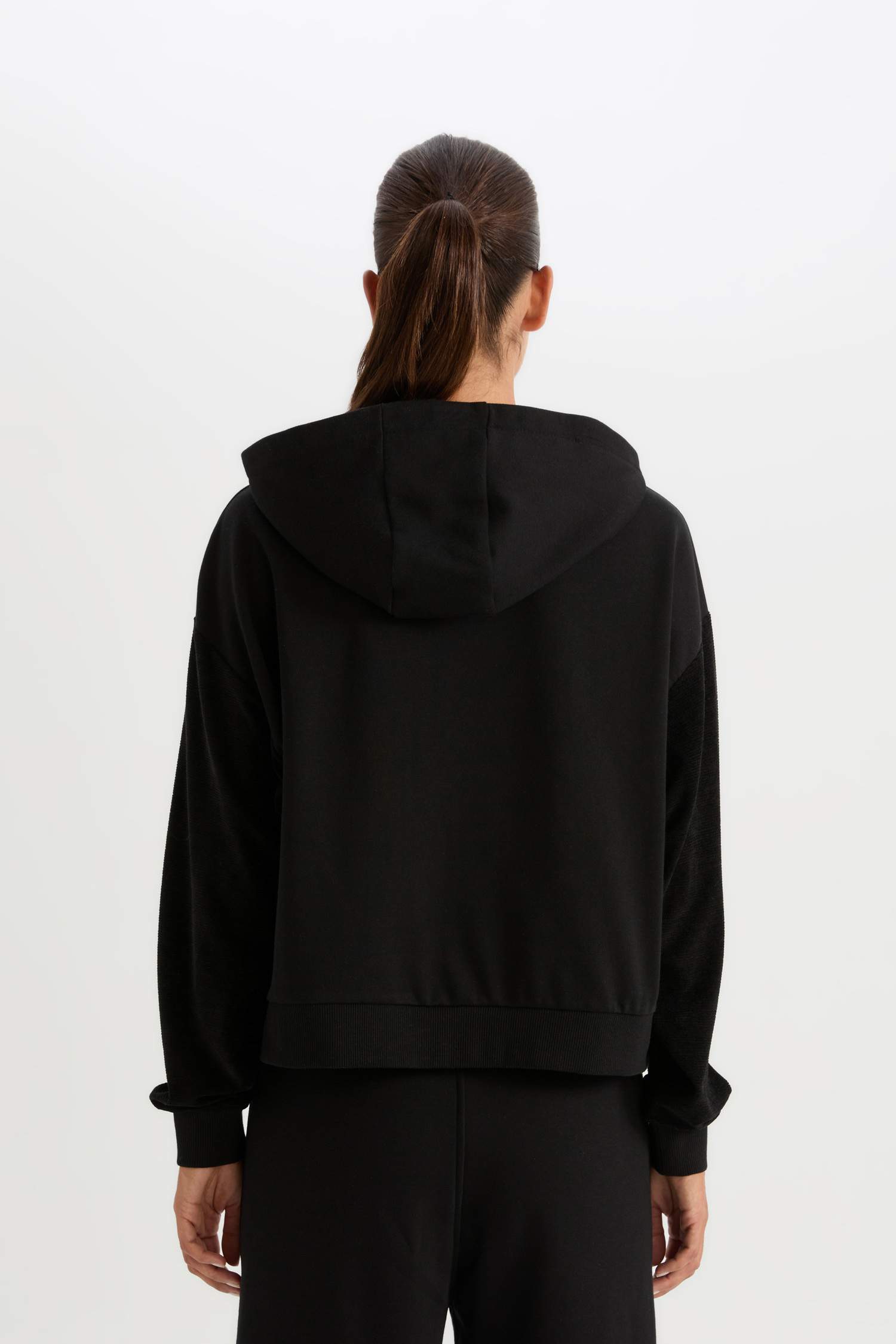 DeFactoFit NBA Miami Heat Kapüşonlu Kalın Sweatshirt