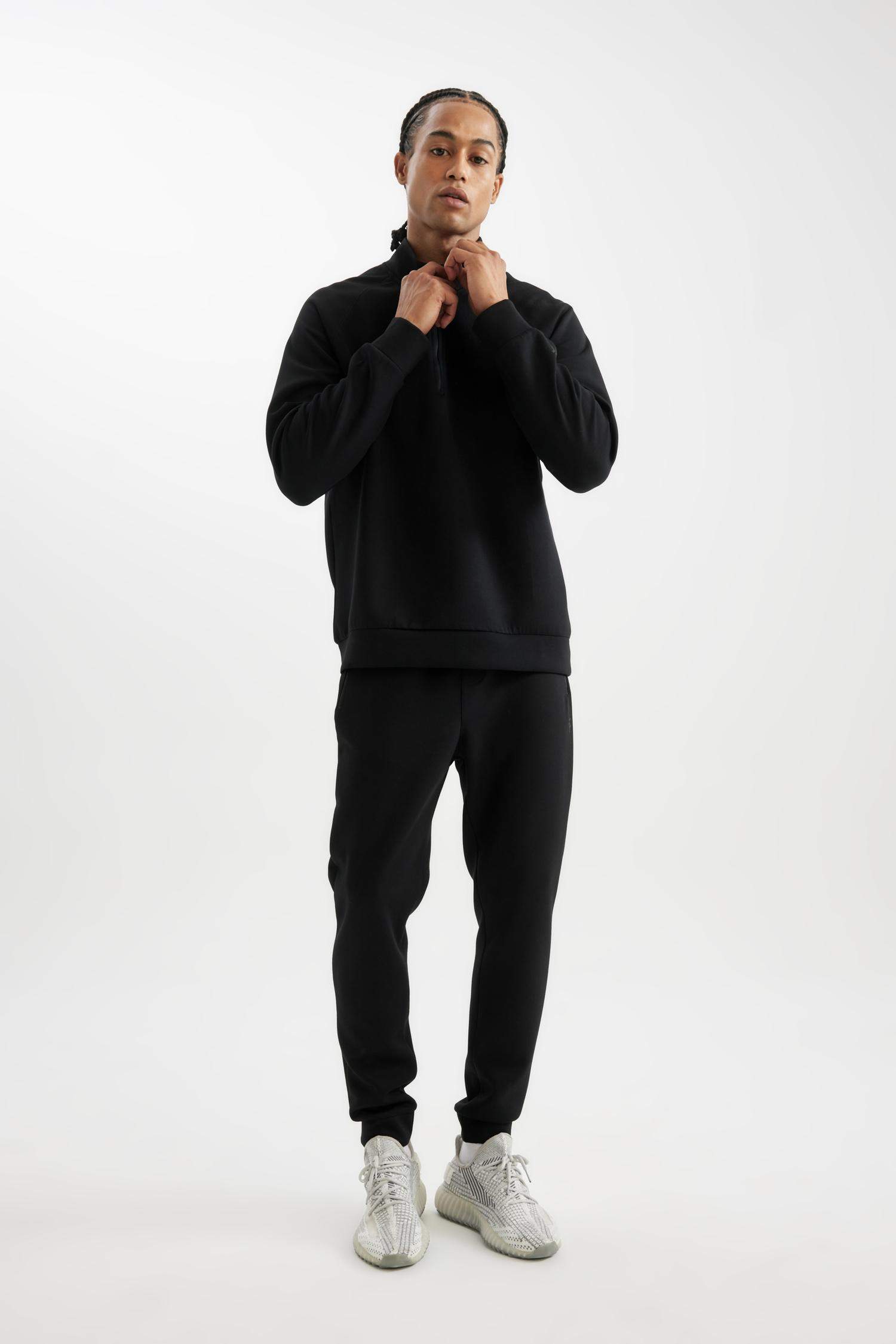 DeFactoFit Standart Fit Dik Yaka Yarım Fermuarlı Sporcu Sweatshirt