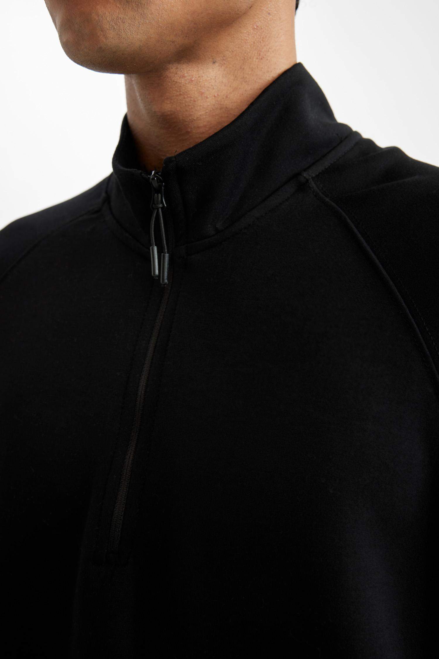 DeFactoFit Standart Fit Dik Yaka Yarım Fermuarlı Sporcu Sweatshirt