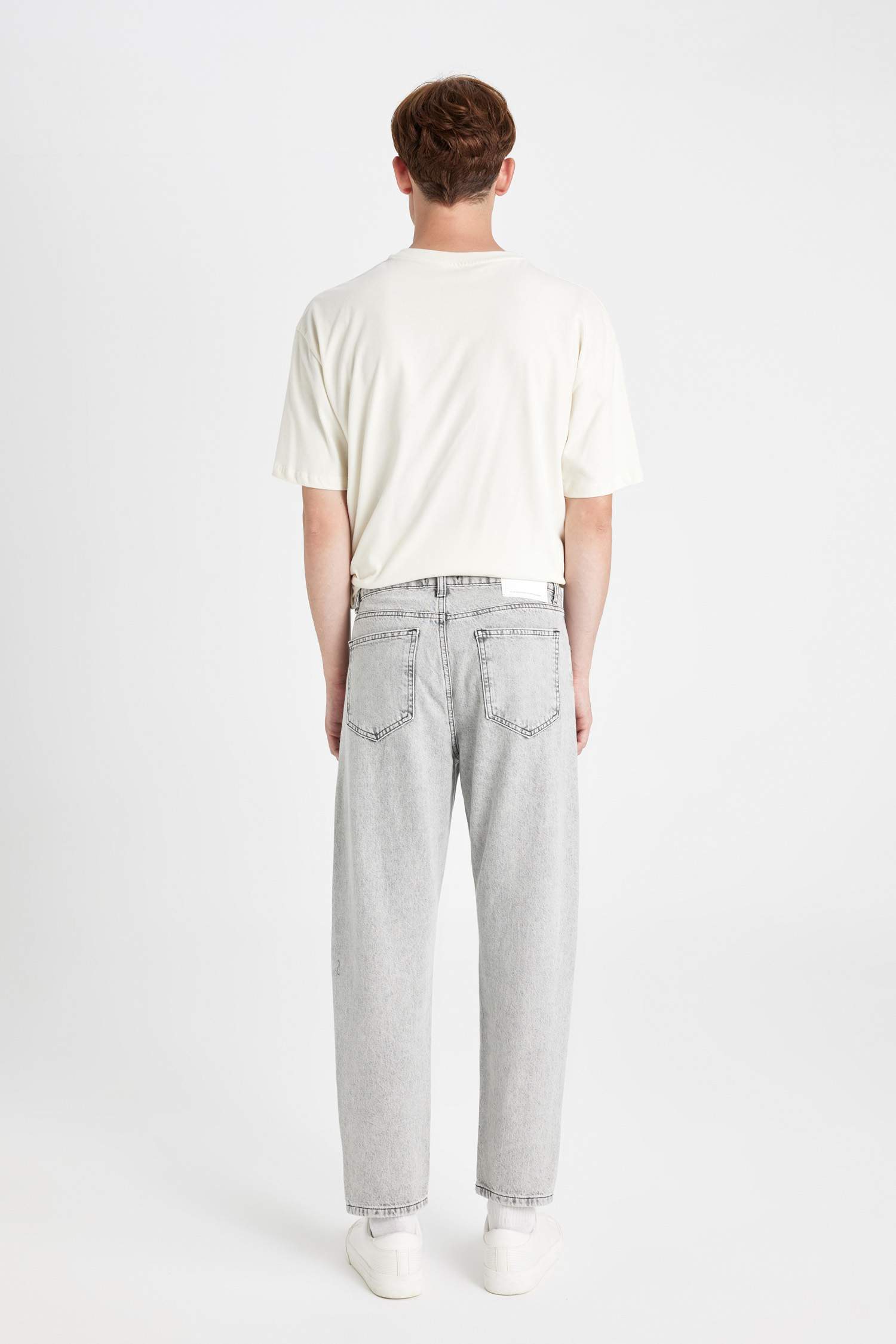 Pantalon Jean Slim Style des Années 90 à Taille Haute avec détails déchirés