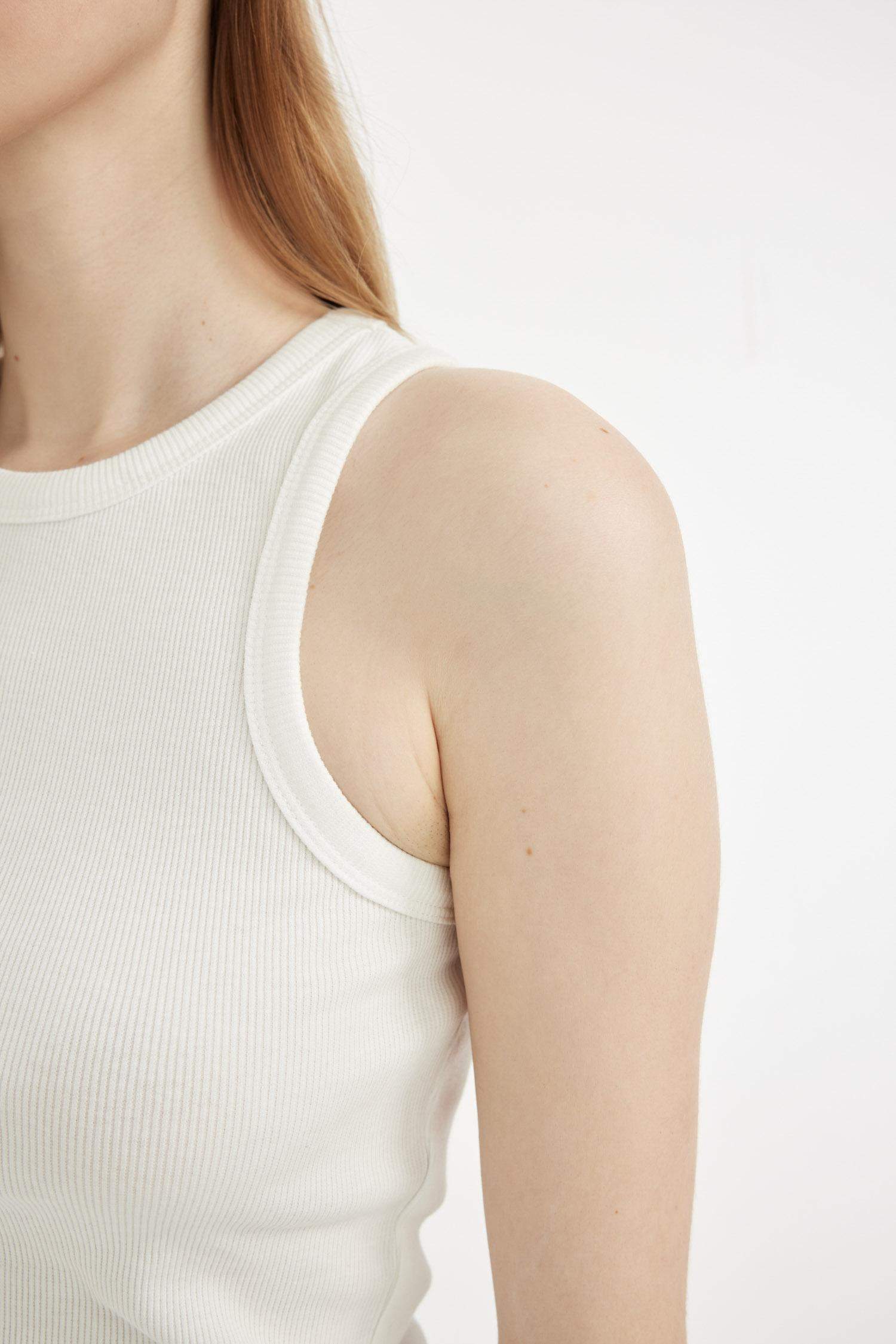 Lot de 2 Débardeurs Crop tops slim à col rond