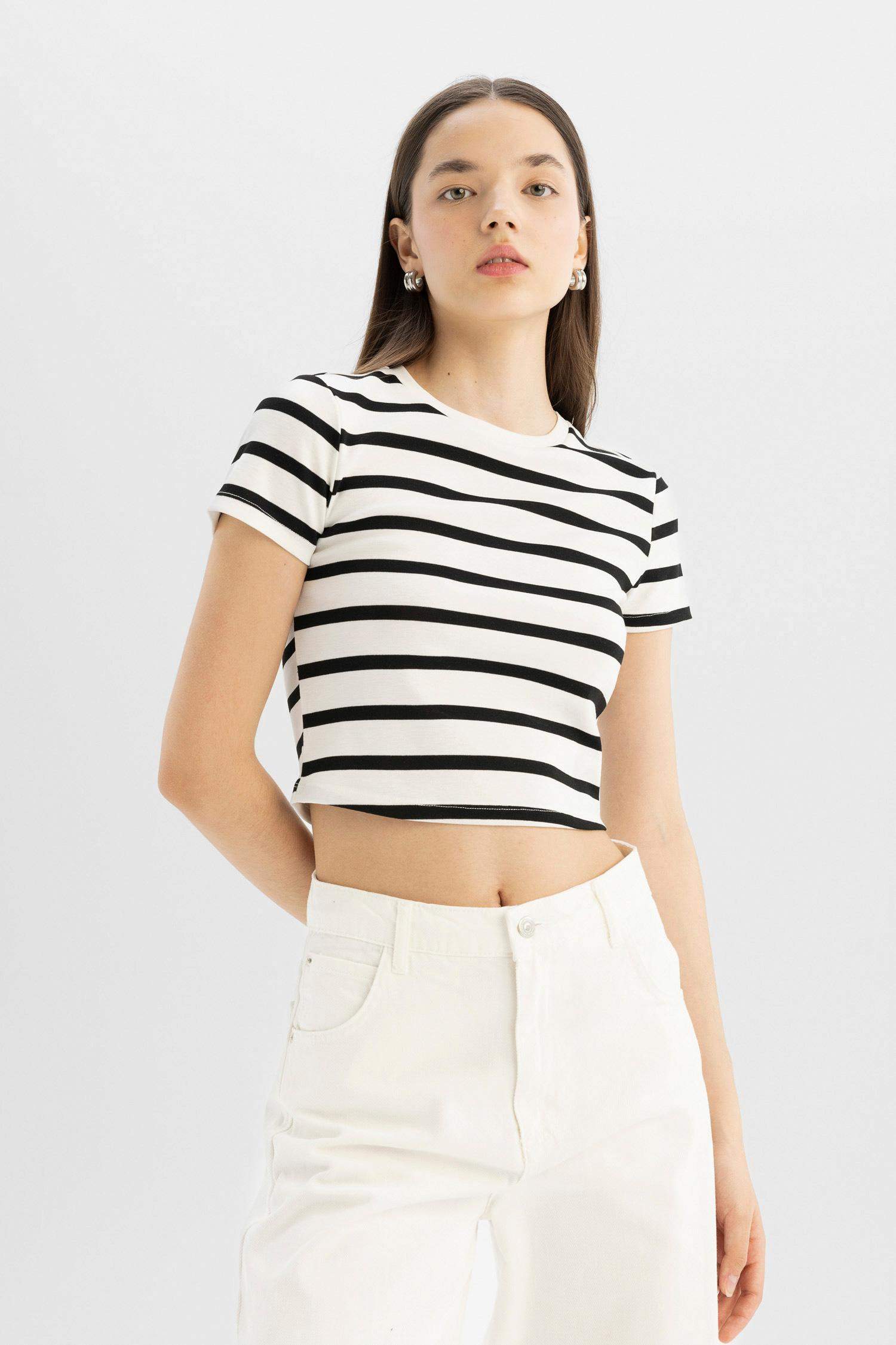 Coool Fitted 2'li Ribana Basic Kısa Kollu Tişört