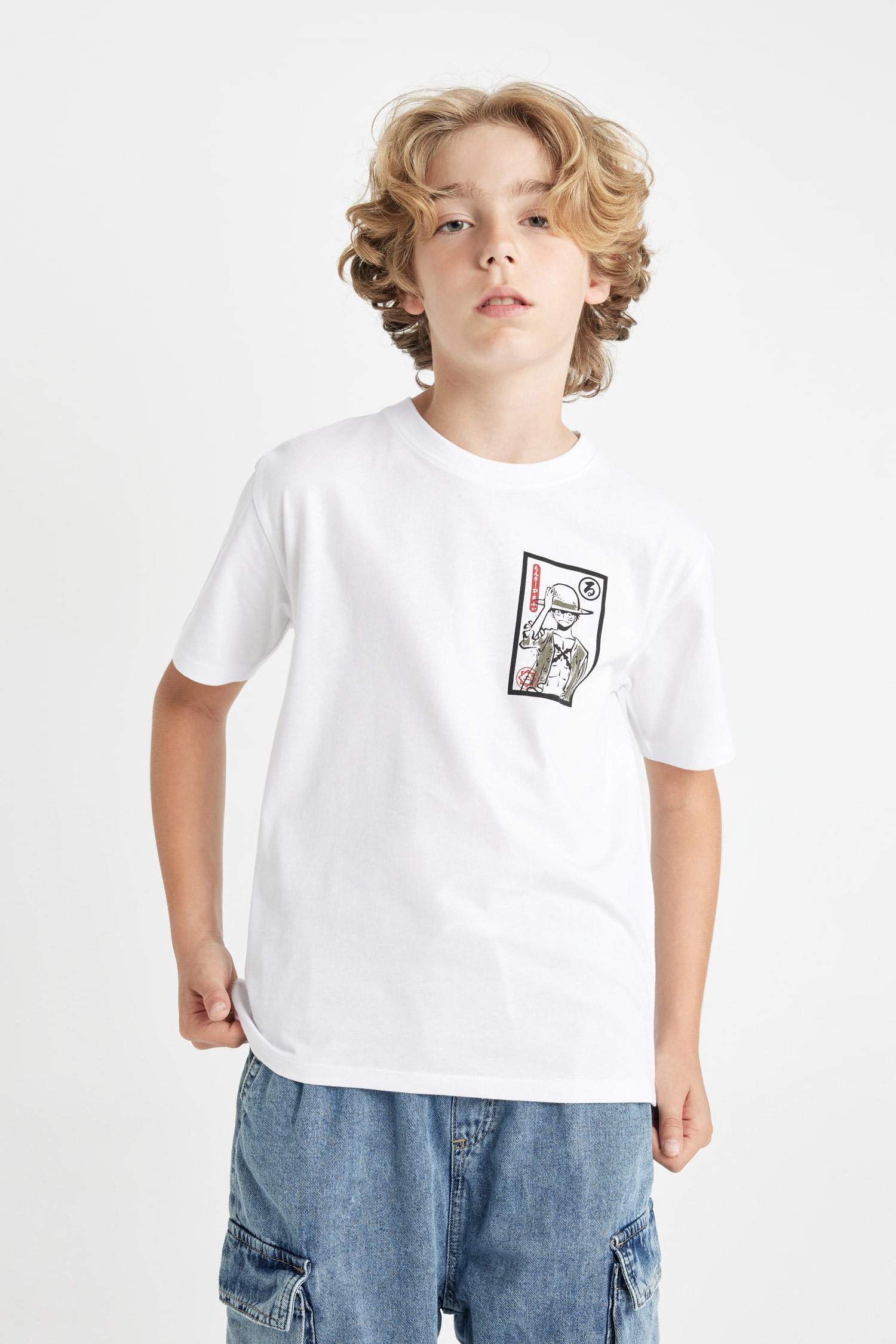 Boy One Piece Regular Fit Back Printed T-Shirt