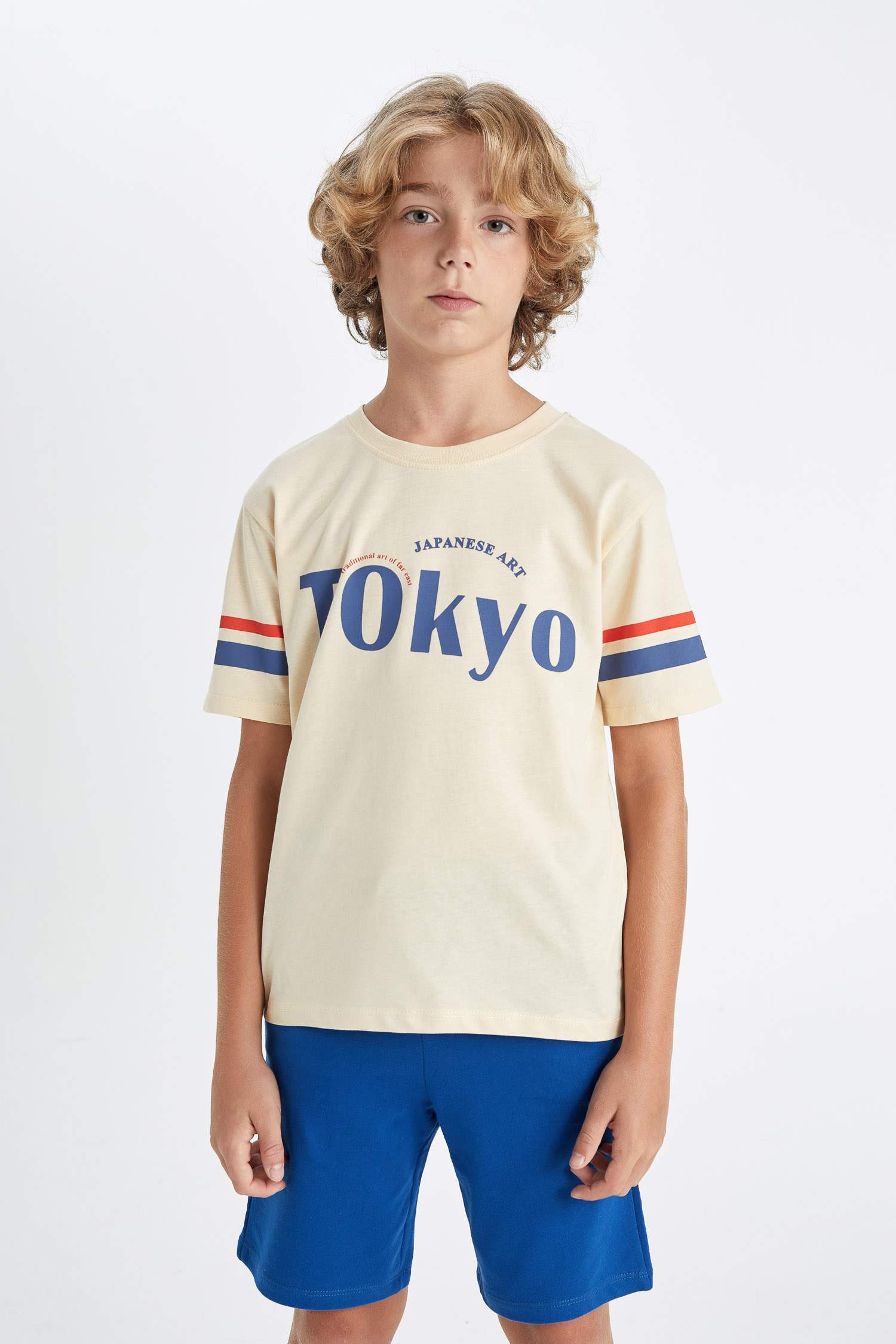 Boy Crew Neck Printed Short Sleeve T-Shirt