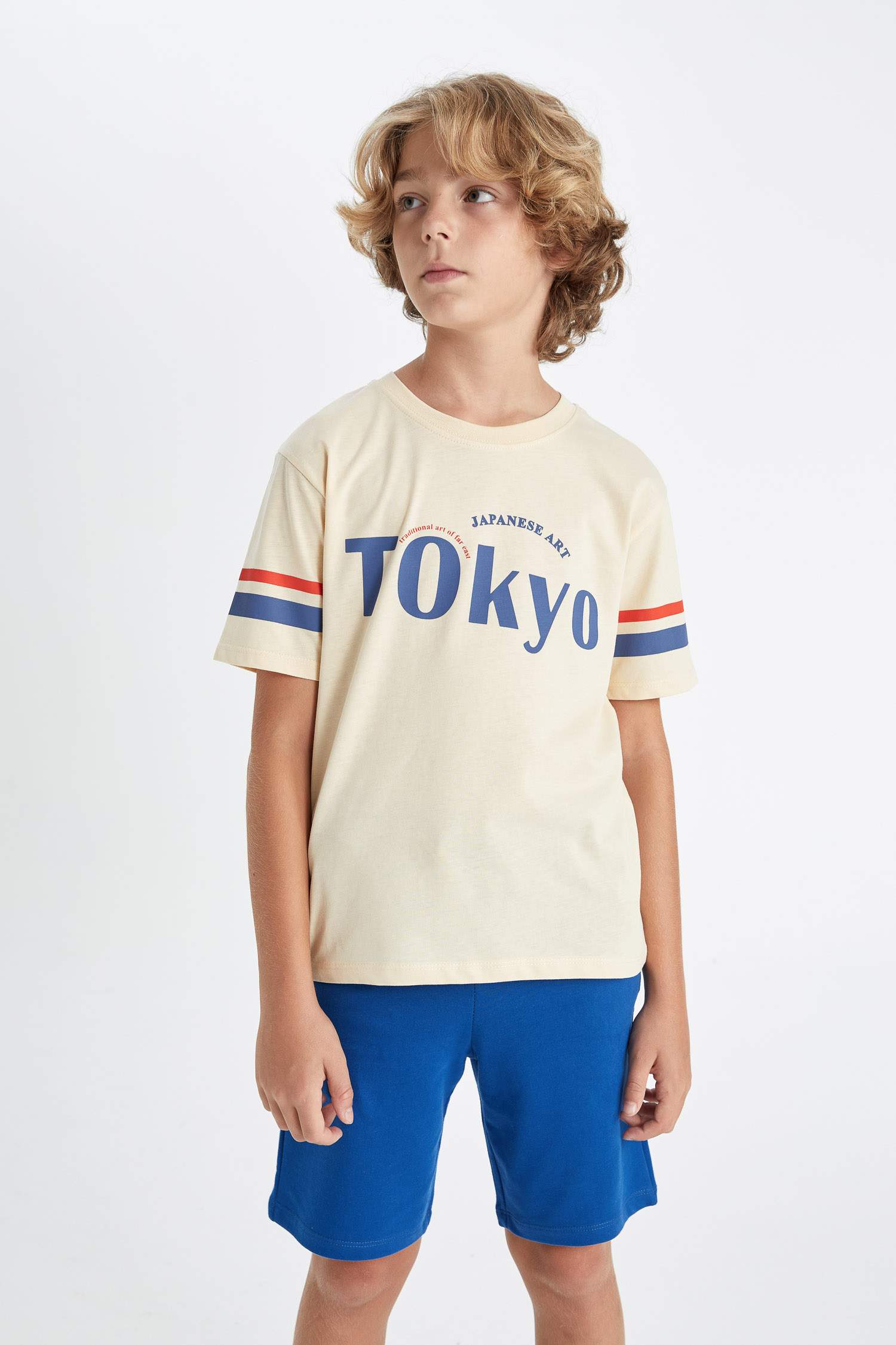 Boy Crew Neck Printed Short Sleeve T-Shirt