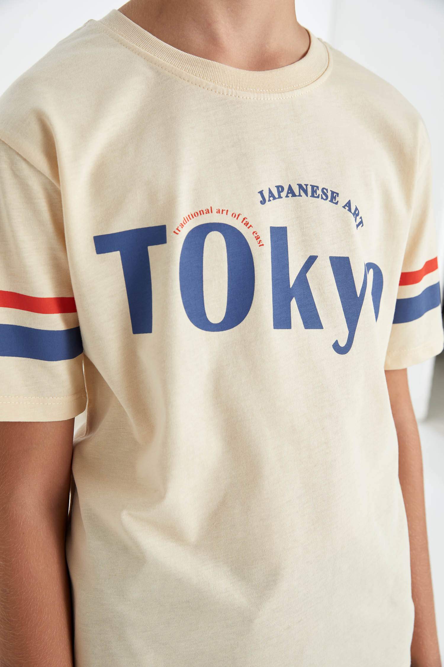 Boy Crew Neck Printed Short Sleeve T-Shirt