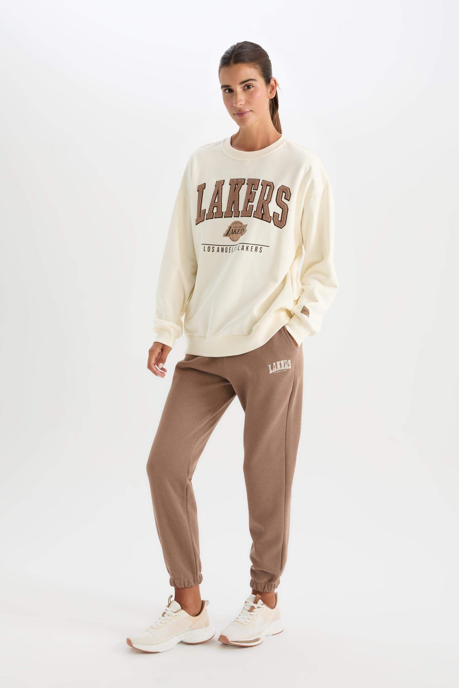 NBA Los Angeles Lakers Jogger Eşofman Altı Standart Fit Cepli Standart Boy Kalın