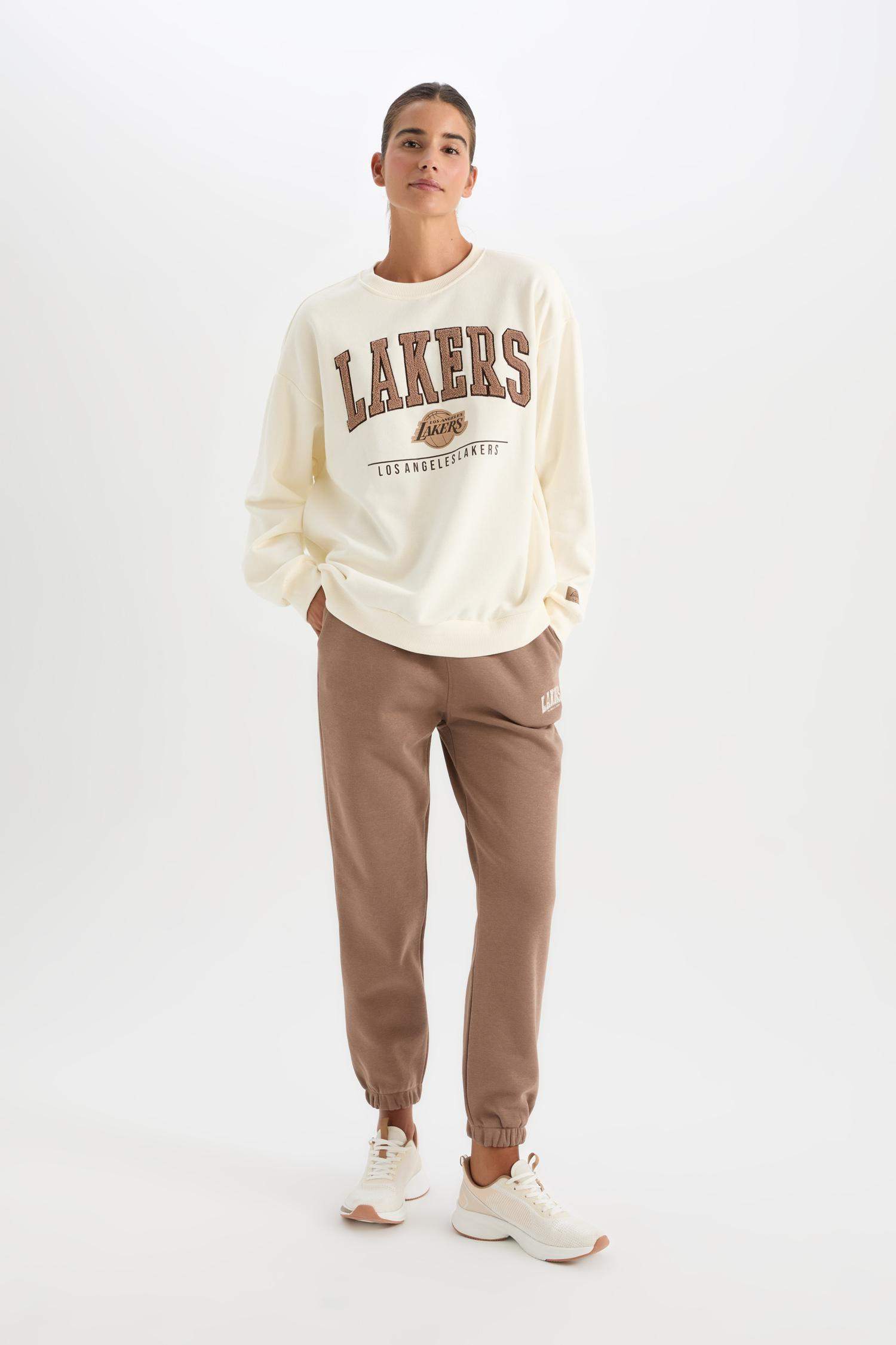 NBA Los Angeles Lakers Jogger Eşofman Altı Standart Fit Cepli Standart Boy Kalın