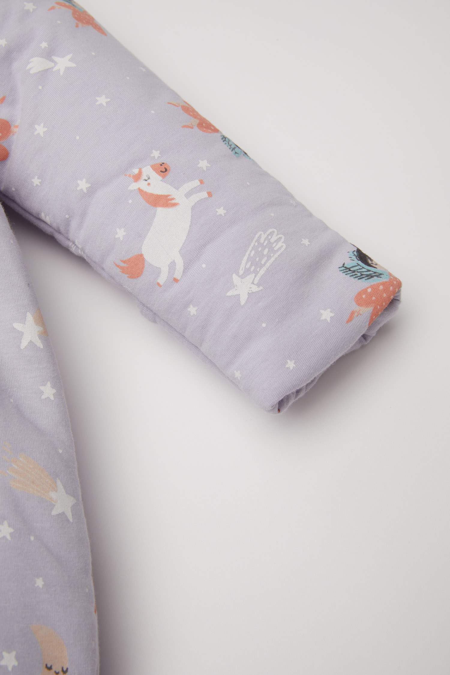 Baby Girl Newborn Zippered 2,5 Tog Fiber Patterned Cotton Sleeping Jumpsuit