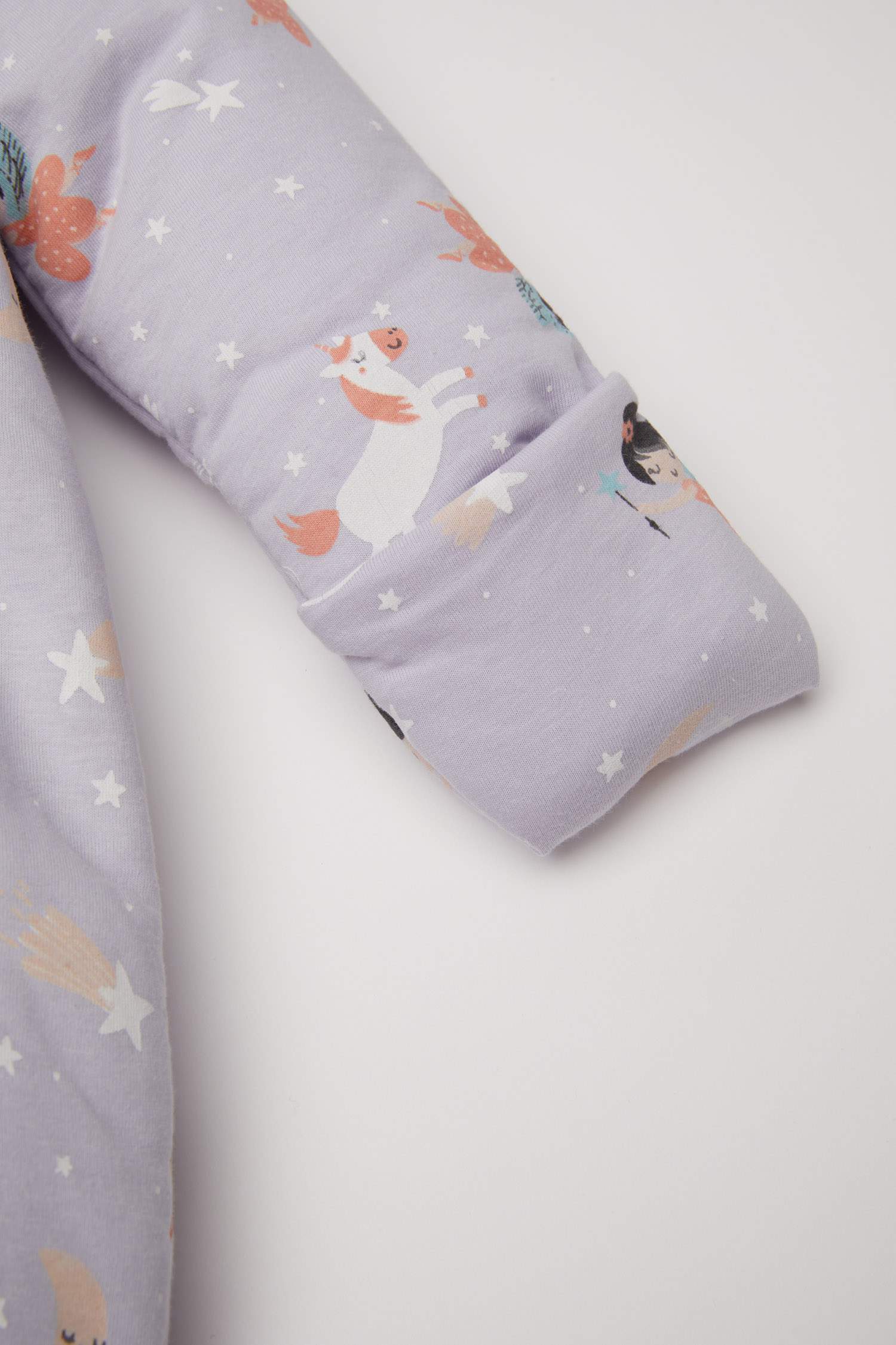 Baby Girl Newborn Zippered 2,5 Tog Fiber Patterned Cotton Sleeping Jumpsuit