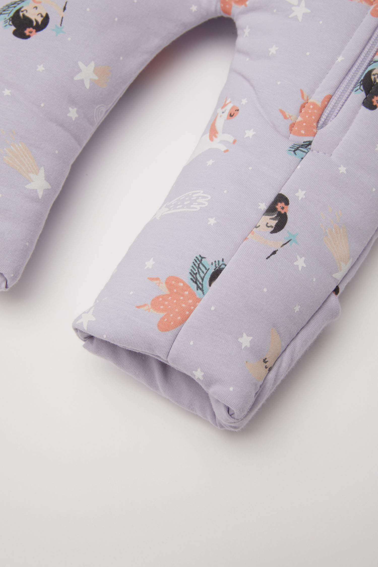 Baby Girl Newborn Zippered 2,5 Tog Fiber Patterned Cotton Sleeping Jumpsuit