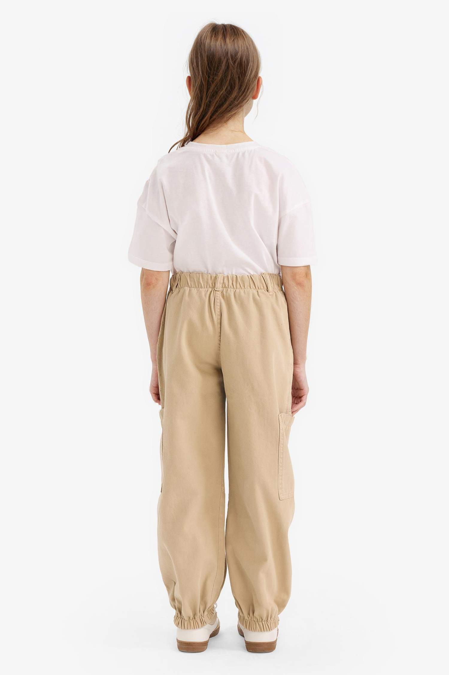 Kız Çocuk Paraşüt Kargo Pamuklu Pantolon