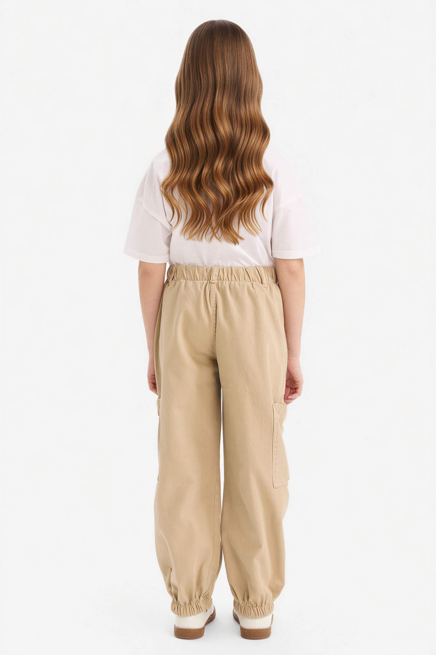 Girl Parachute Cotton Cargo Pants
