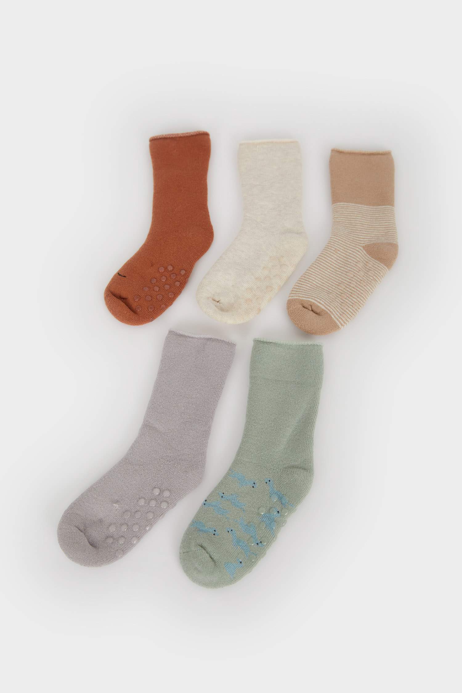 جوارب طويلة ولادي قطن - 5 قطع