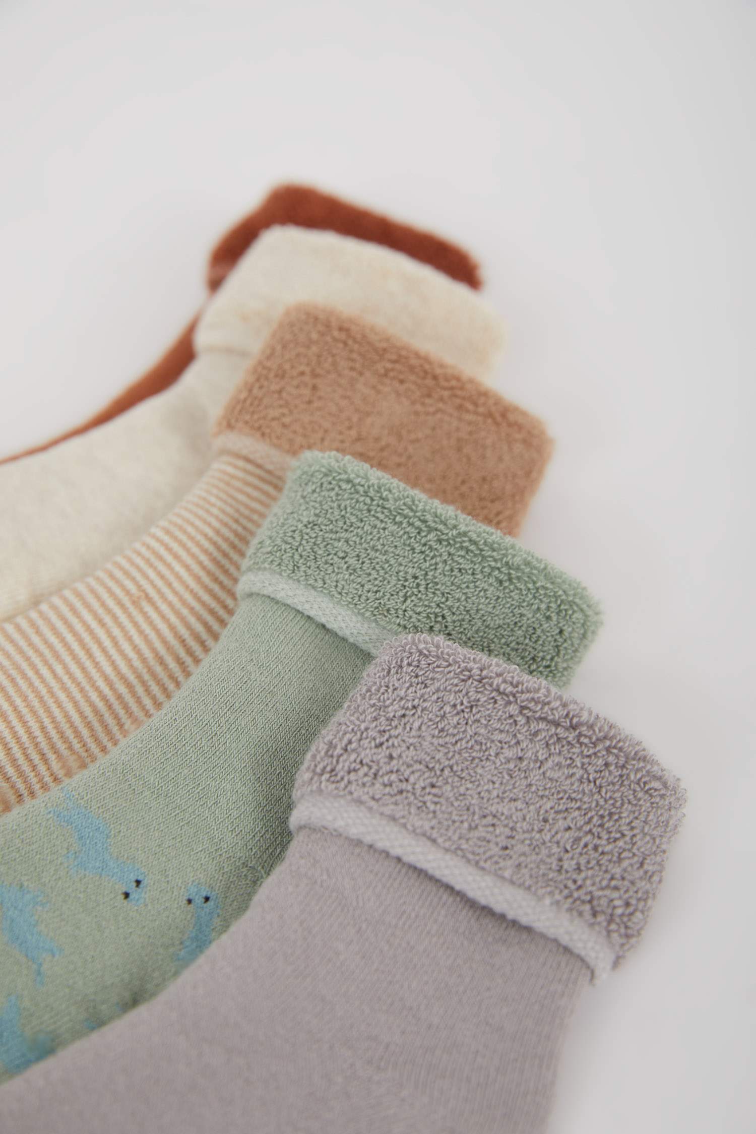 جوارب طويلة ولادي قطن - 5 قطع