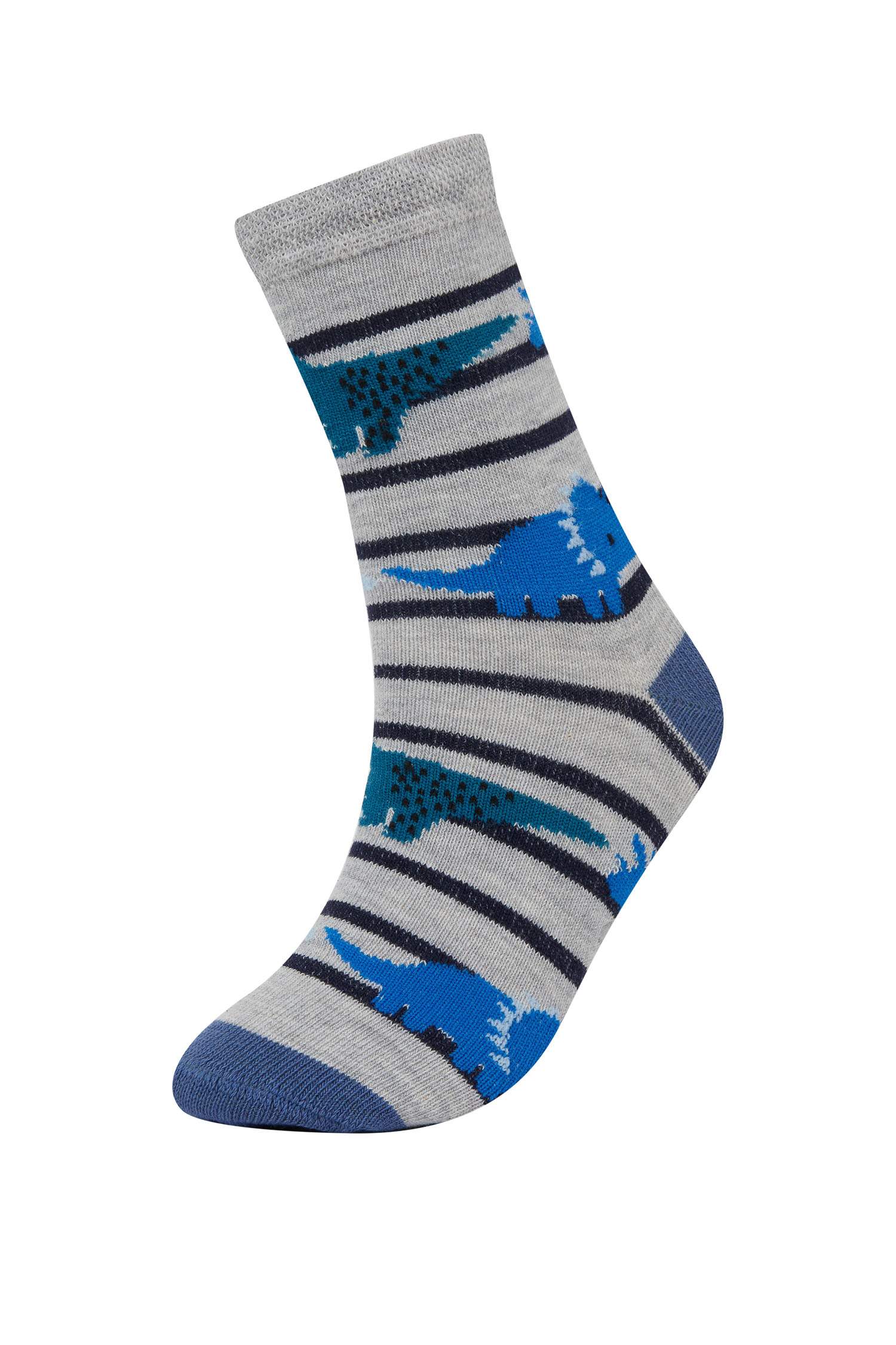 Baby Boy Non Slip Sole 5 Piece Cotton Long Socks