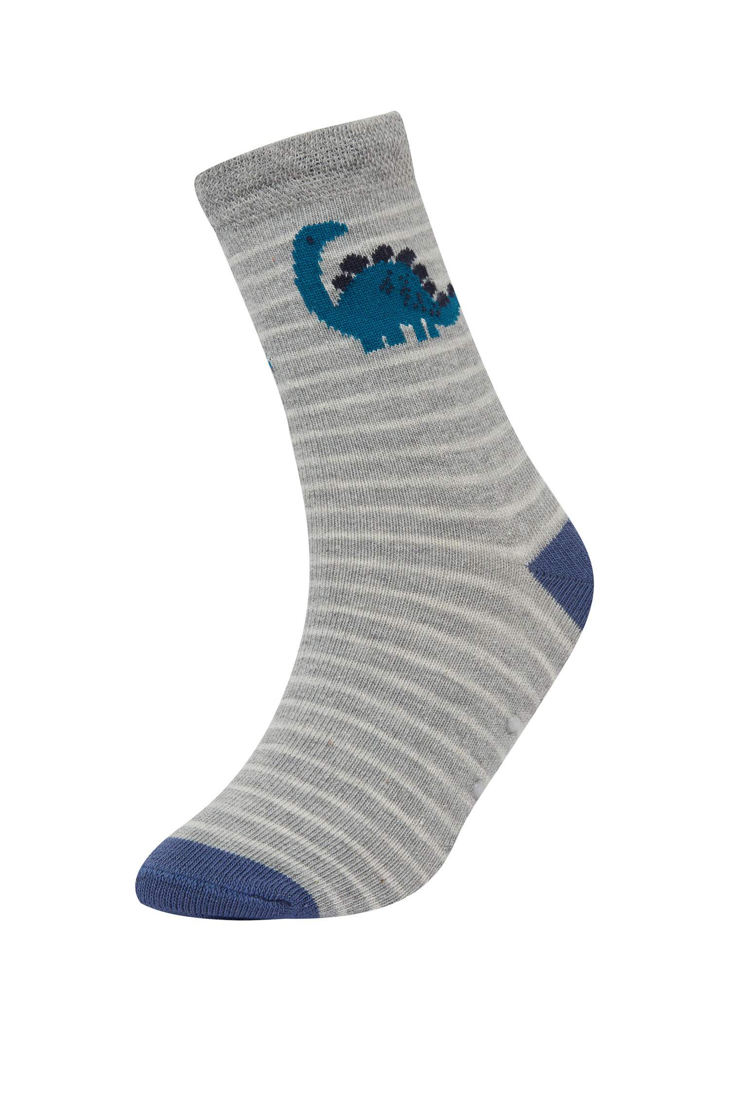 Baby Boy Non Slip Sole 5 Piece Cotton Long Socks