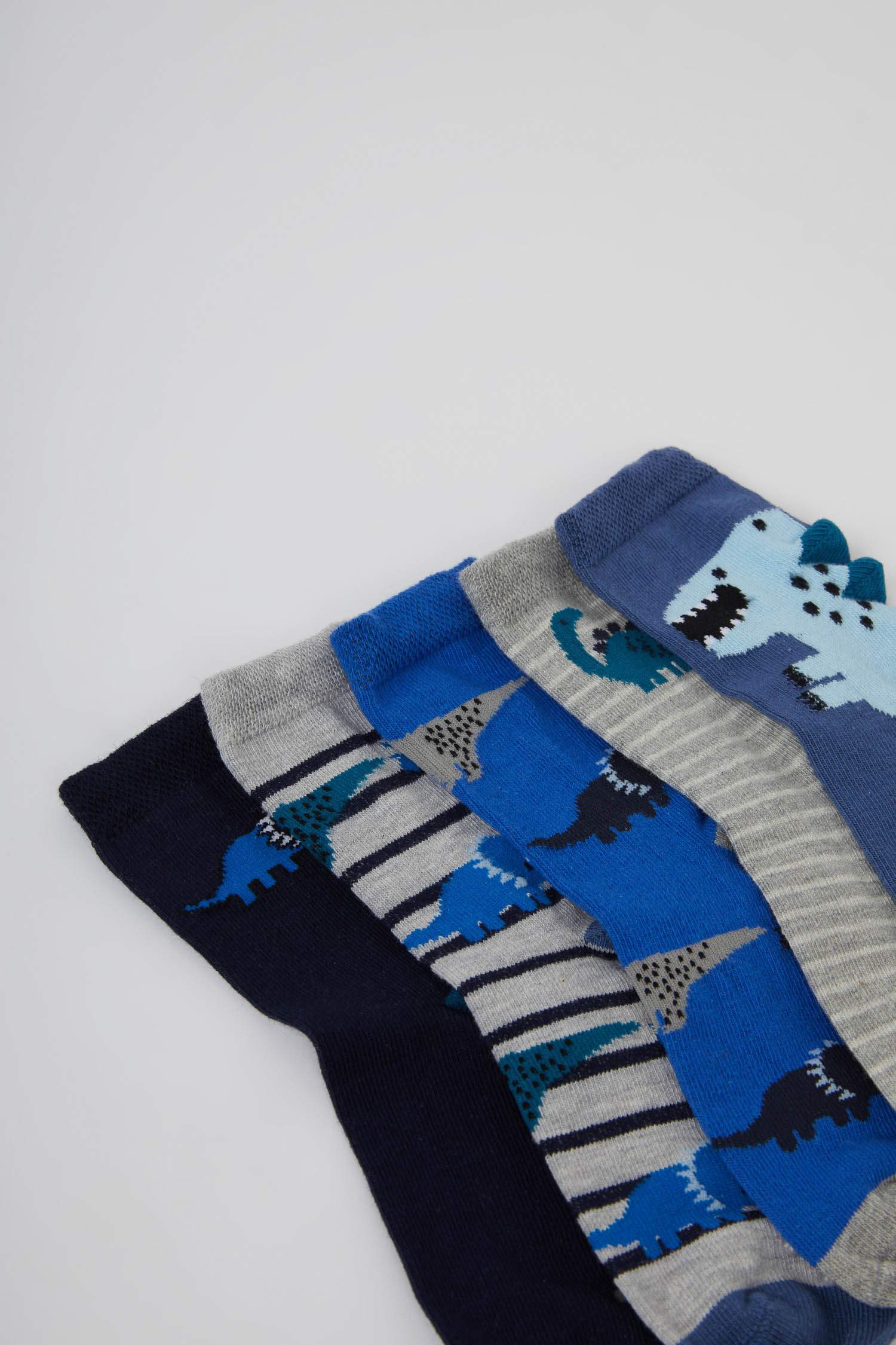 Baby Boy Non Slip Sole 5 Piece Cotton Long Socks