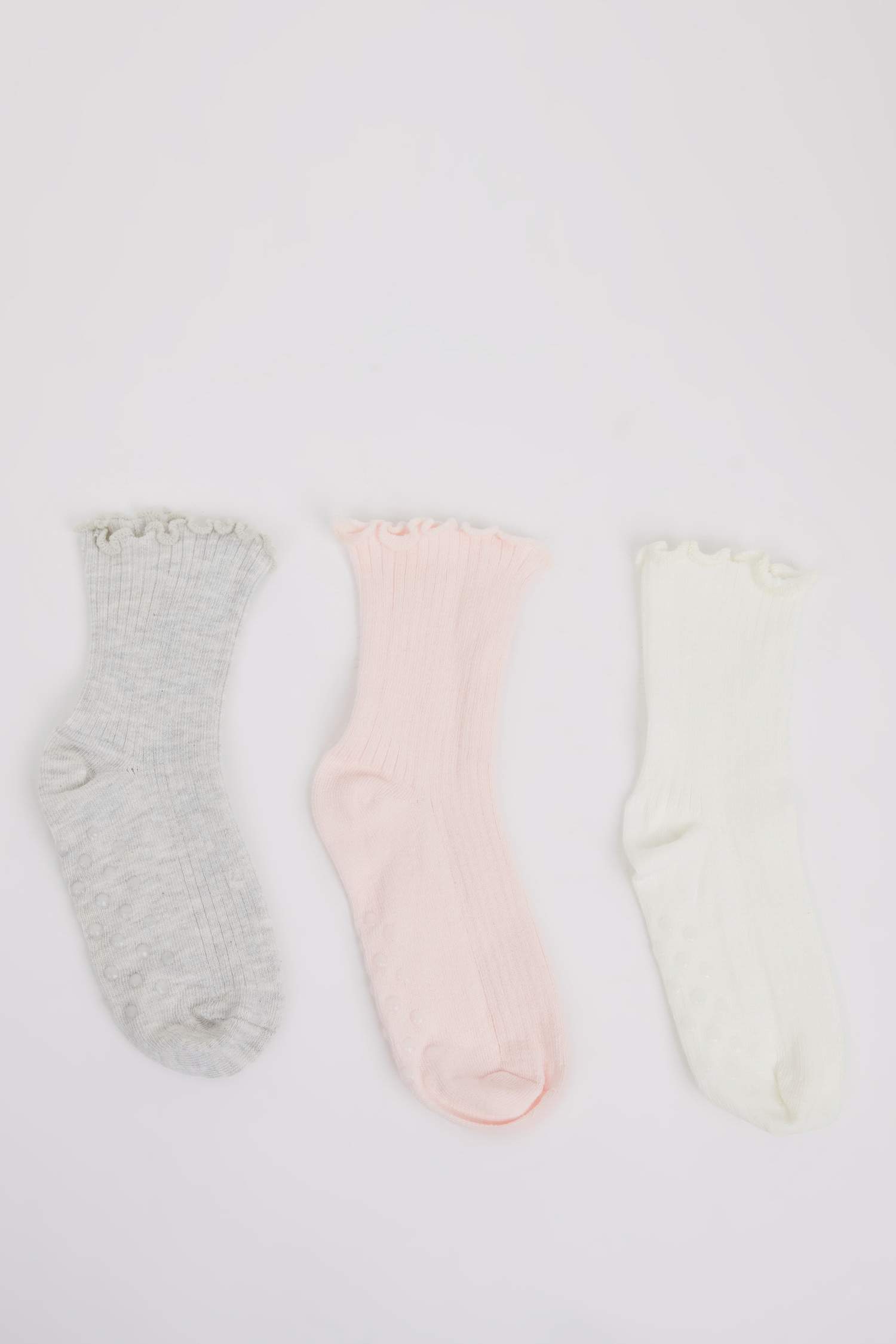 Baby Girl Non Slip Sock 3 Piece Cotton Long Socks