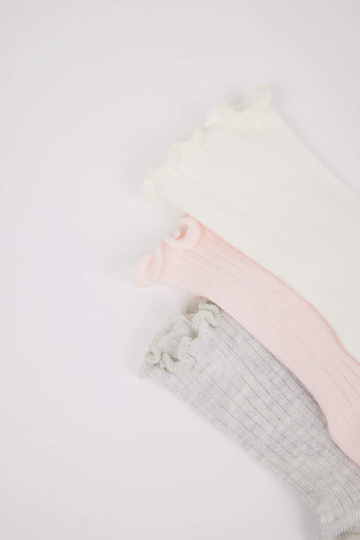 Baby Girl Non Slip Sock 3 Piece Cotton Long Socks