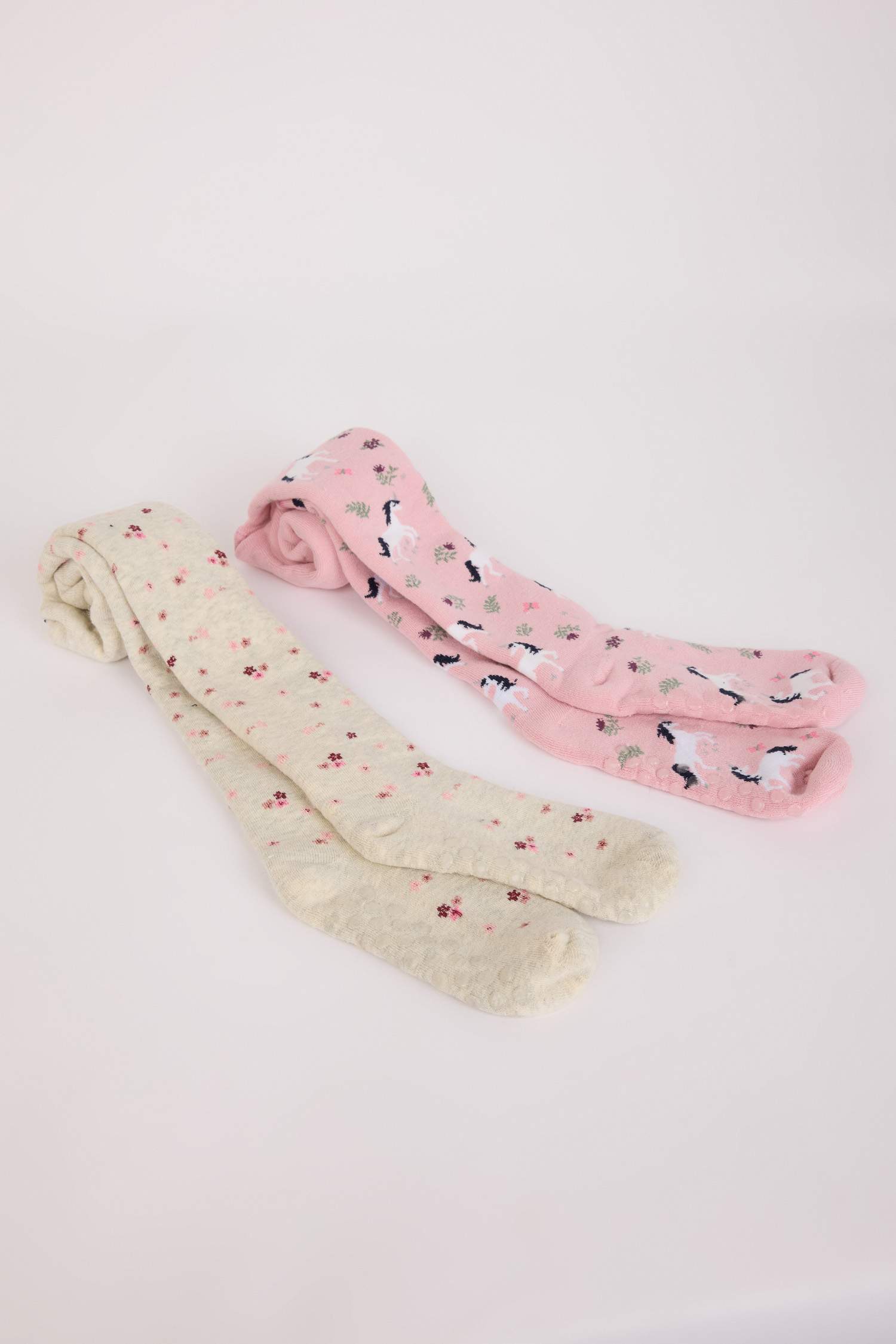 Kız Bebek Dikişsiz 2'li Pamuklu Külotlu Çorap