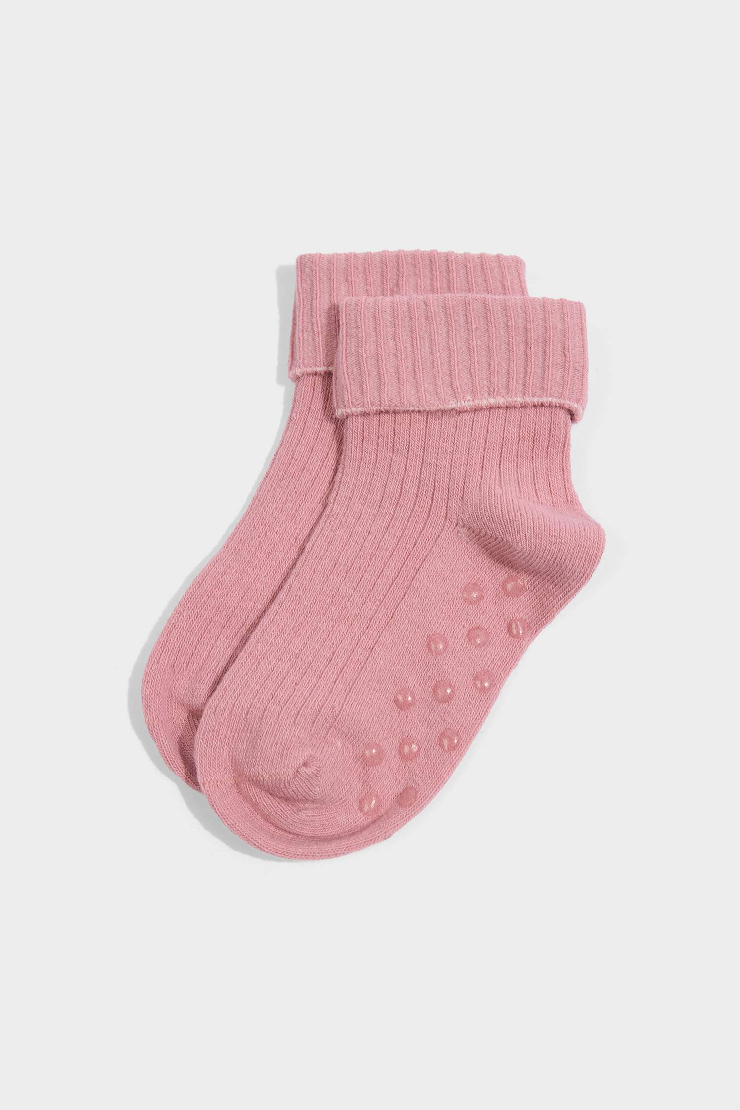 Kız Bebek Kaydırmaz Taban 3'lü Pamuklu Uzun Çorap