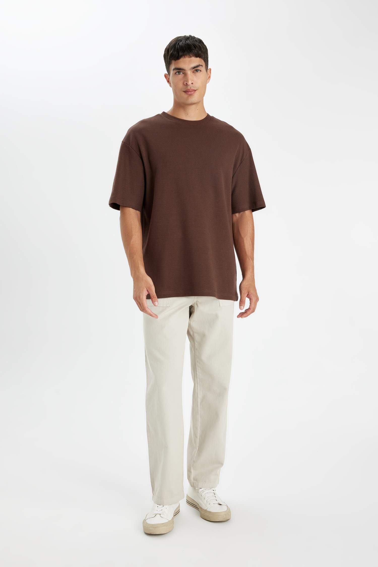 Relax Fit Crew Neck Cotton Basic T-Shirt