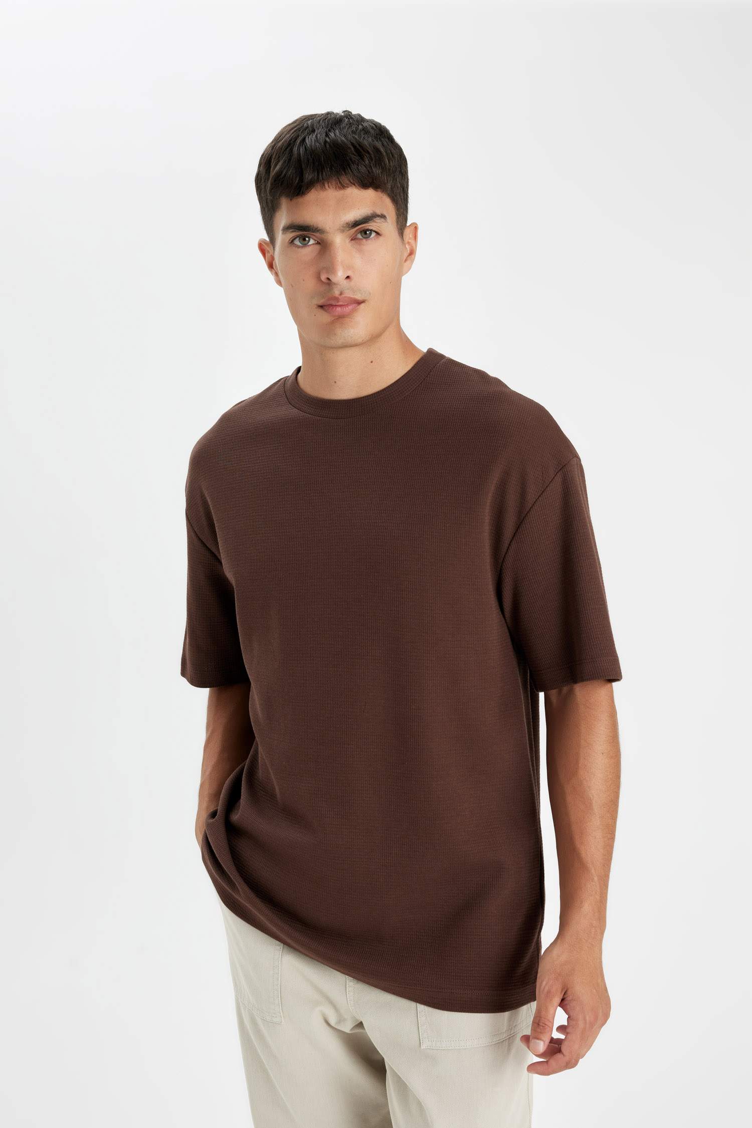 Relax Fit Crew Neck Cotton Basic T-Shirt