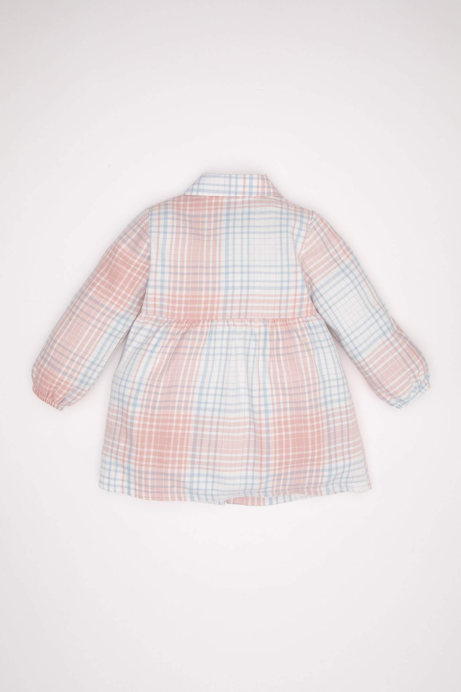 Baby Girl Plaid Patterned Long Sleeve Flannel Dress