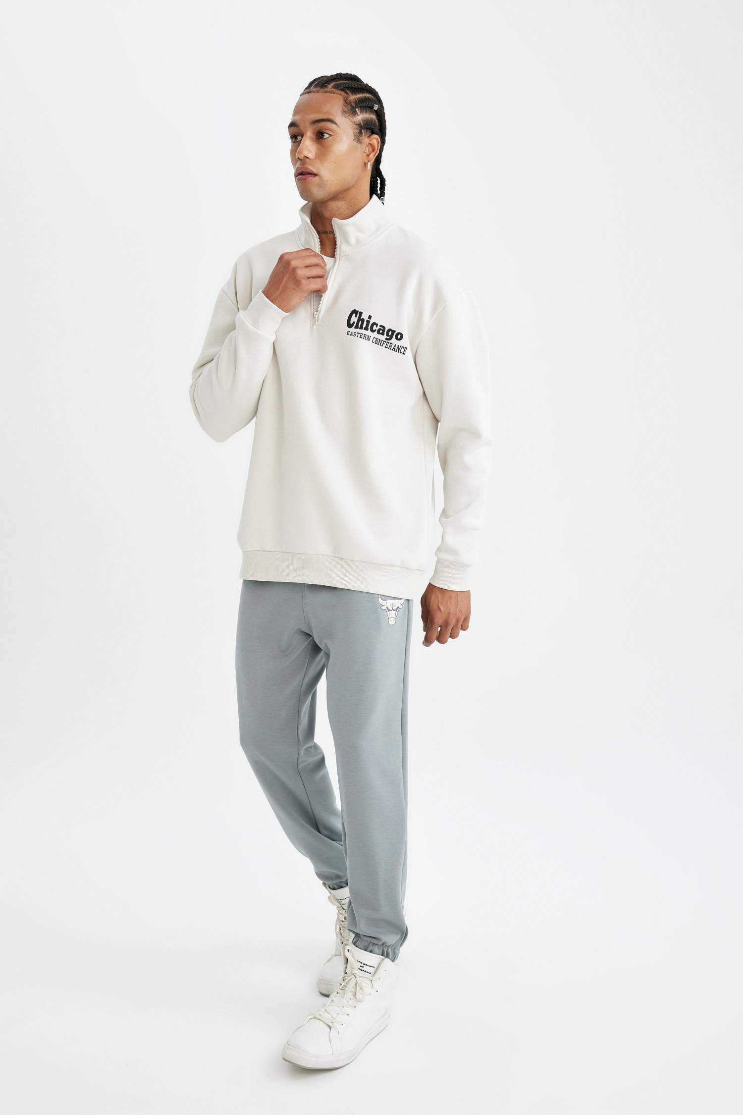 Standard Fit Scuba Fabric Sweatpants