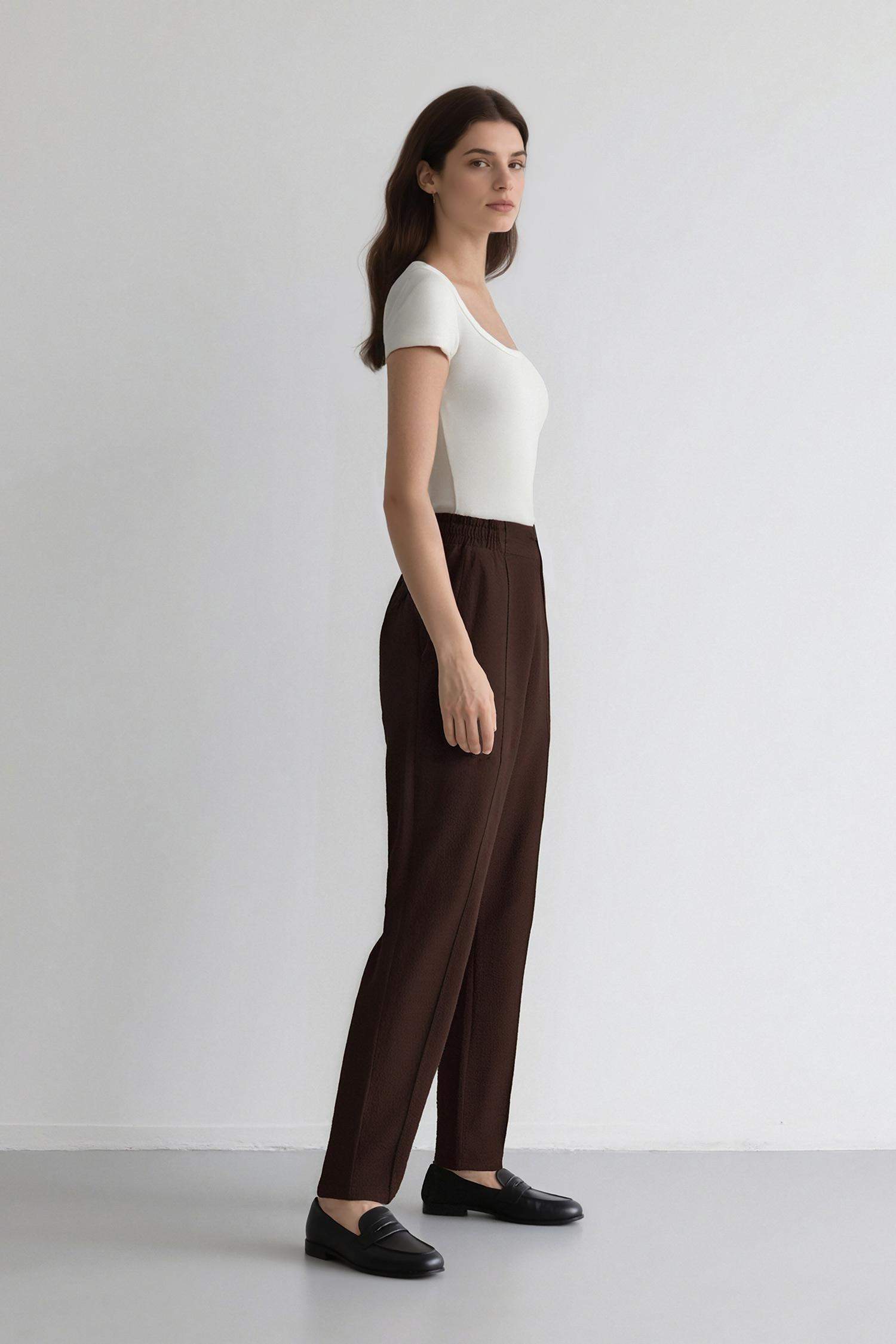 Jogger Pantolon Lastikli Bel Bağcıklı Basic Düz Paça