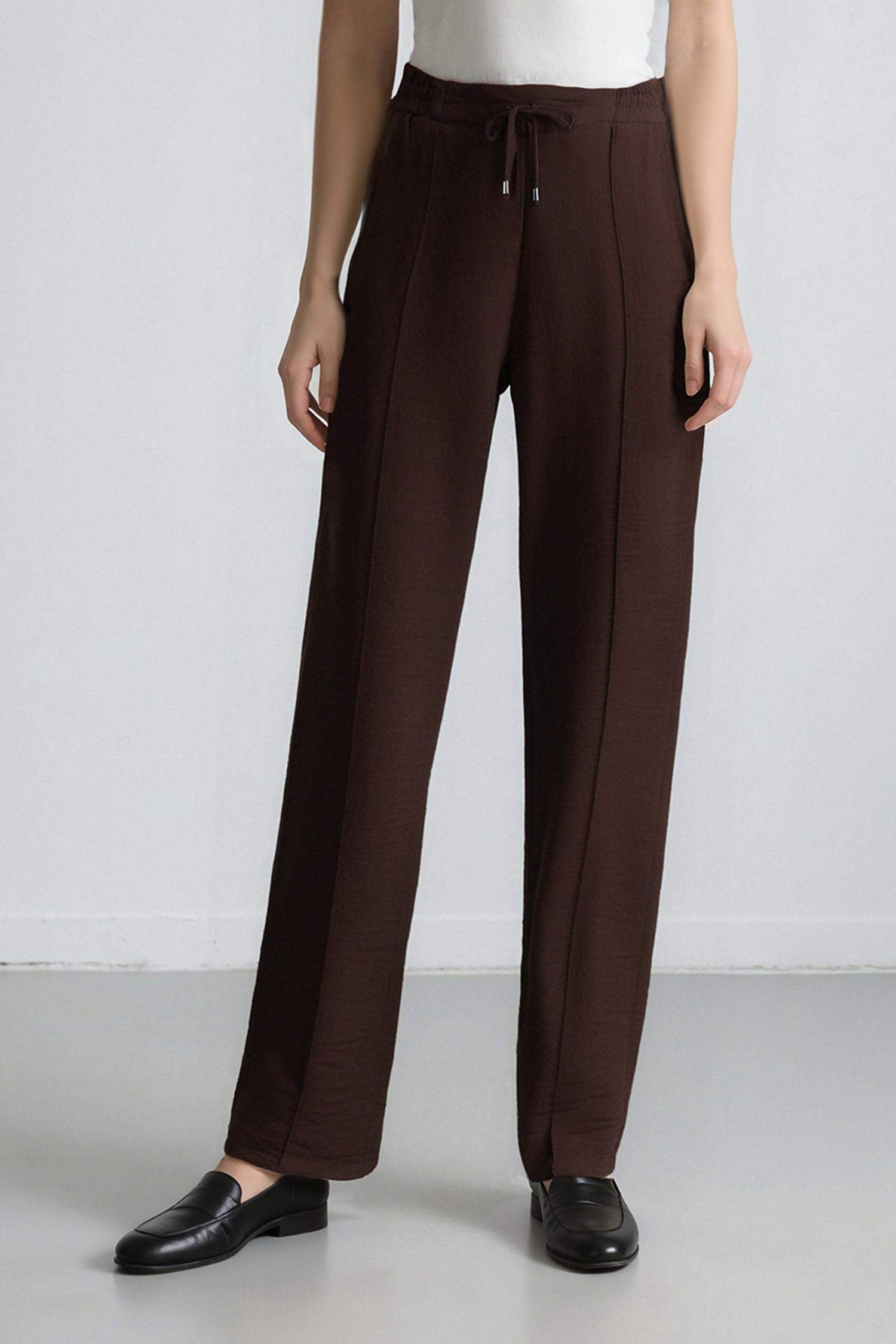 Jogger Pantolon Lastikli Bel Bağcıklı Basic Düz Paça