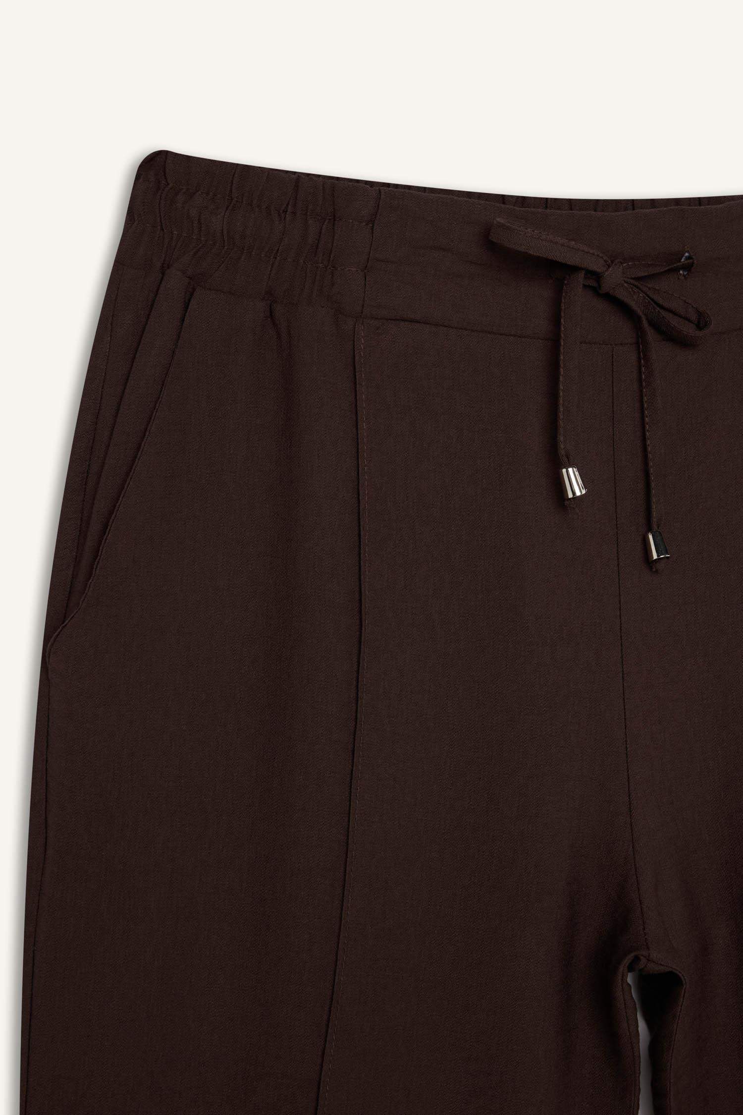 Jogger Pantolon Lastikli Bel Bağcıklı Basic Düz Paça