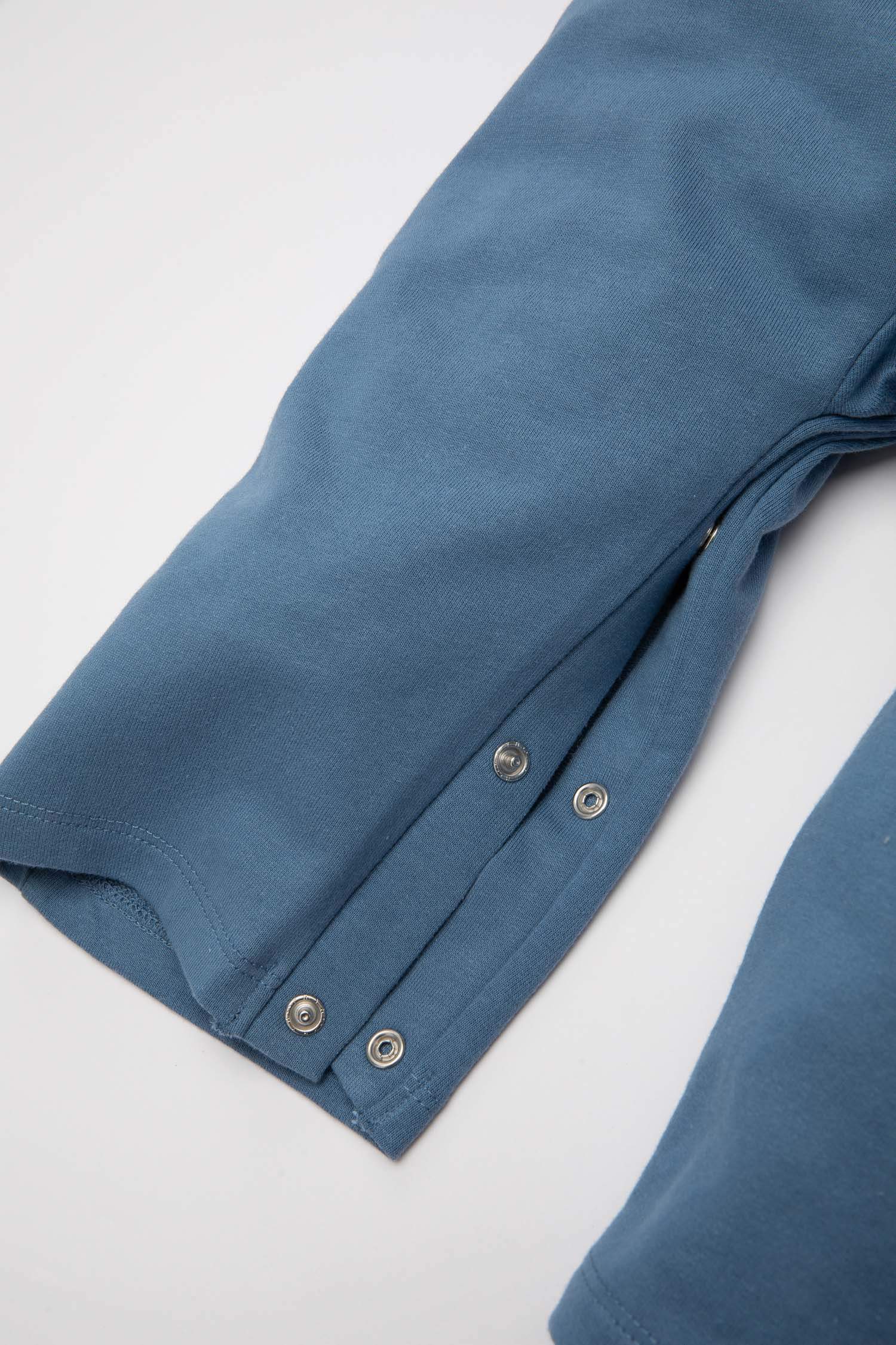 Erkek Bebek 2'li Takım Safari Desenli Uzun Kollu Tişört Üst Ayarlanabilir Salopet