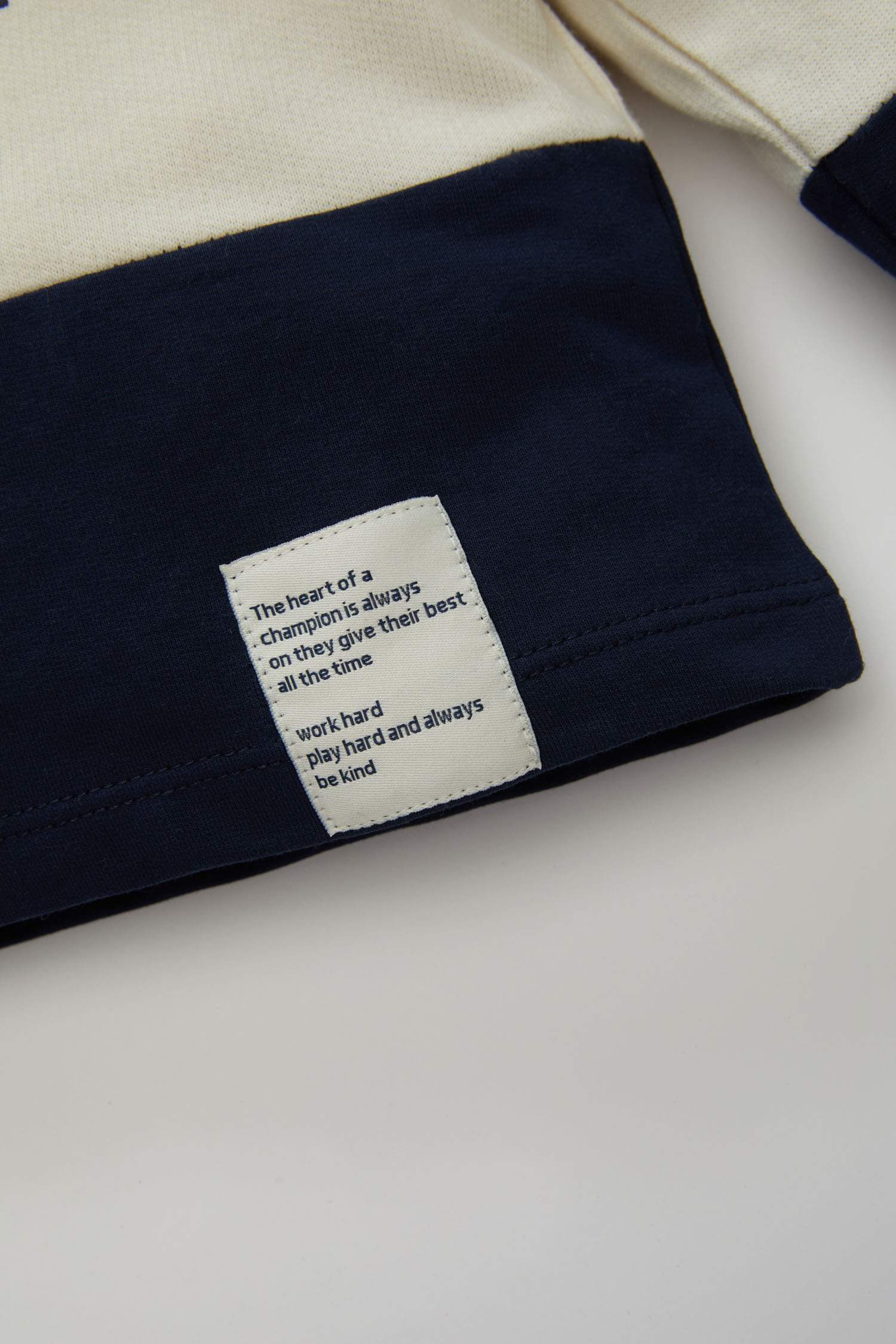 Erkek Bebek Polo Yaka Baskılı Okul Sweatshirt