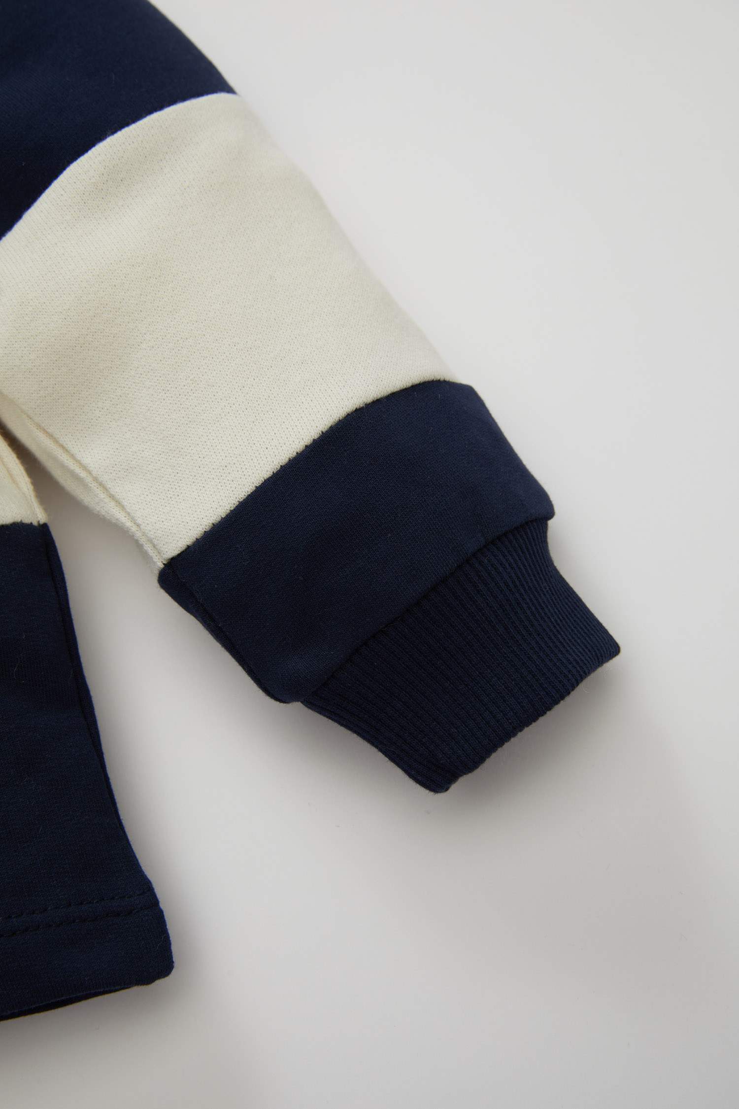 Erkek Bebek Polo Yaka Baskılı Okul Sweatshirt