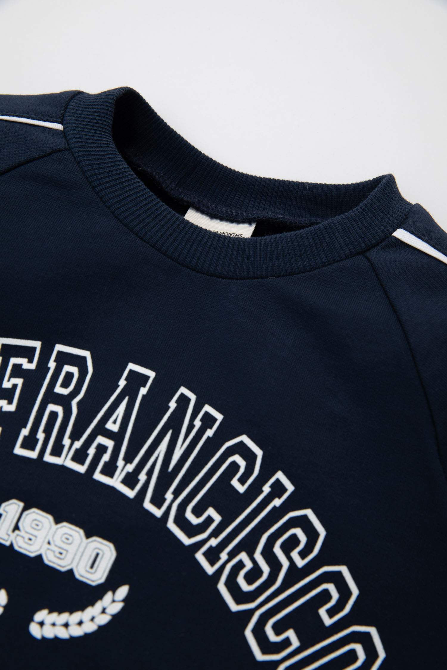 Erkek Bebek 2'li Takım Baskılı Okul Sweatshirt Beli Lastikli Eşofman Altı