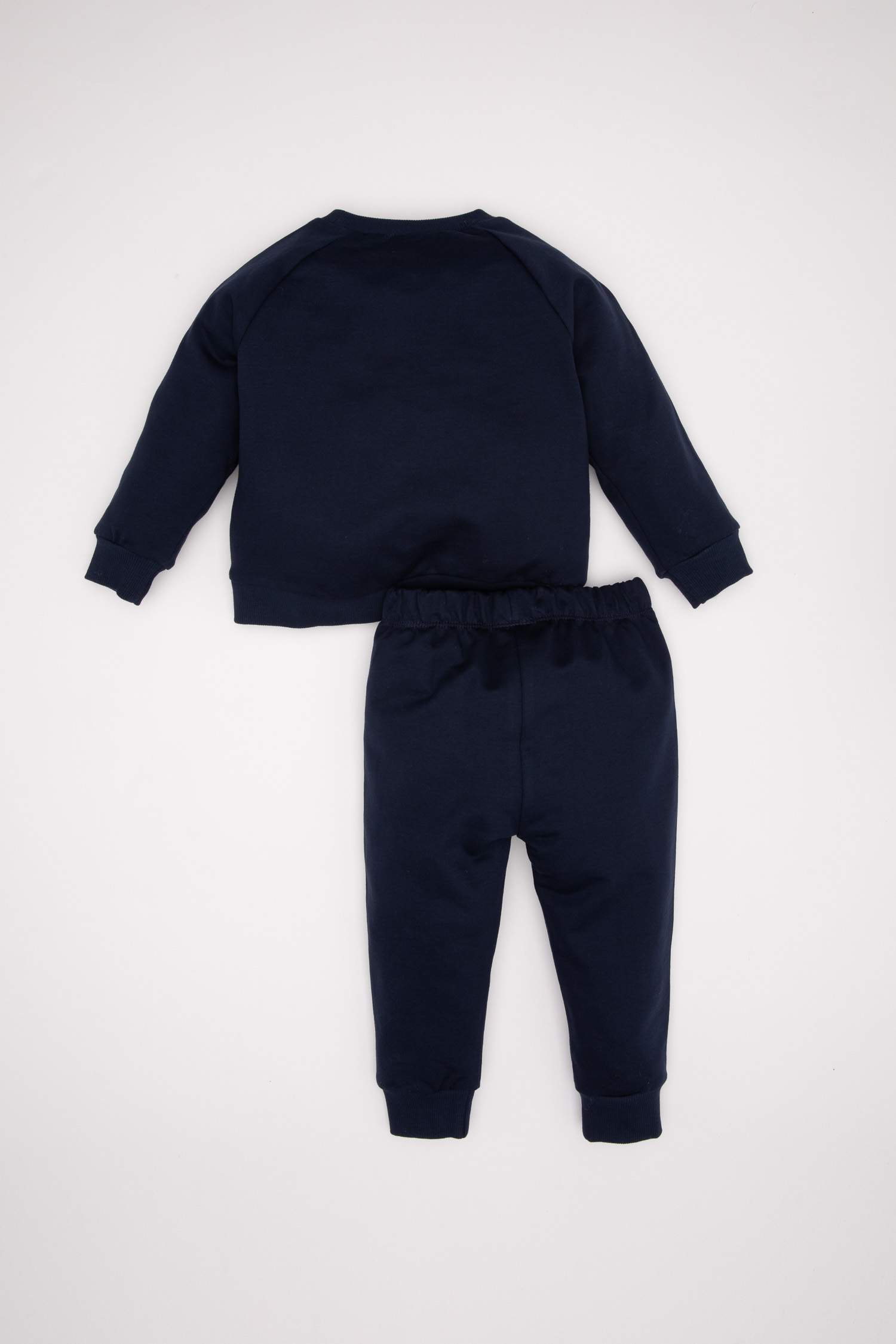 Erkek Bebek 2'li Takım Baskılı Okul Sweatshirt Beli Lastikli Eşofman Altı