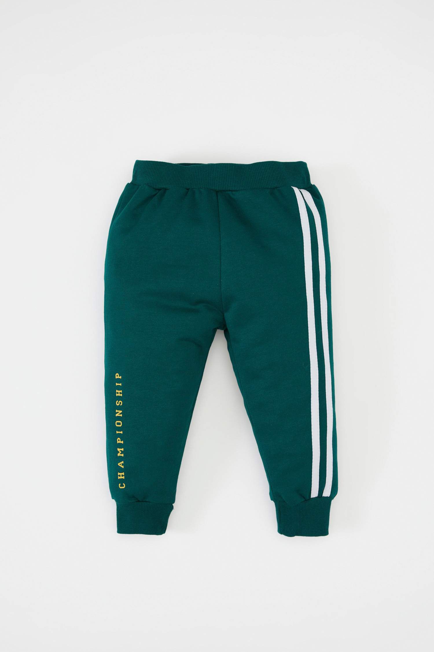 Erkek Bebek 2'li Takım Okul Baskılı Fermuarlı Dik Yaka Sweatshirt Beli Lastikli Jogger Eşofman Altı