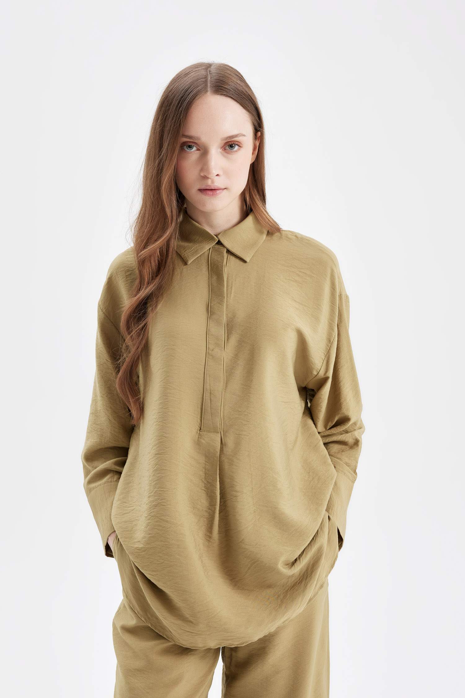 Relax Fit Long Sleeve Shirt Tunic