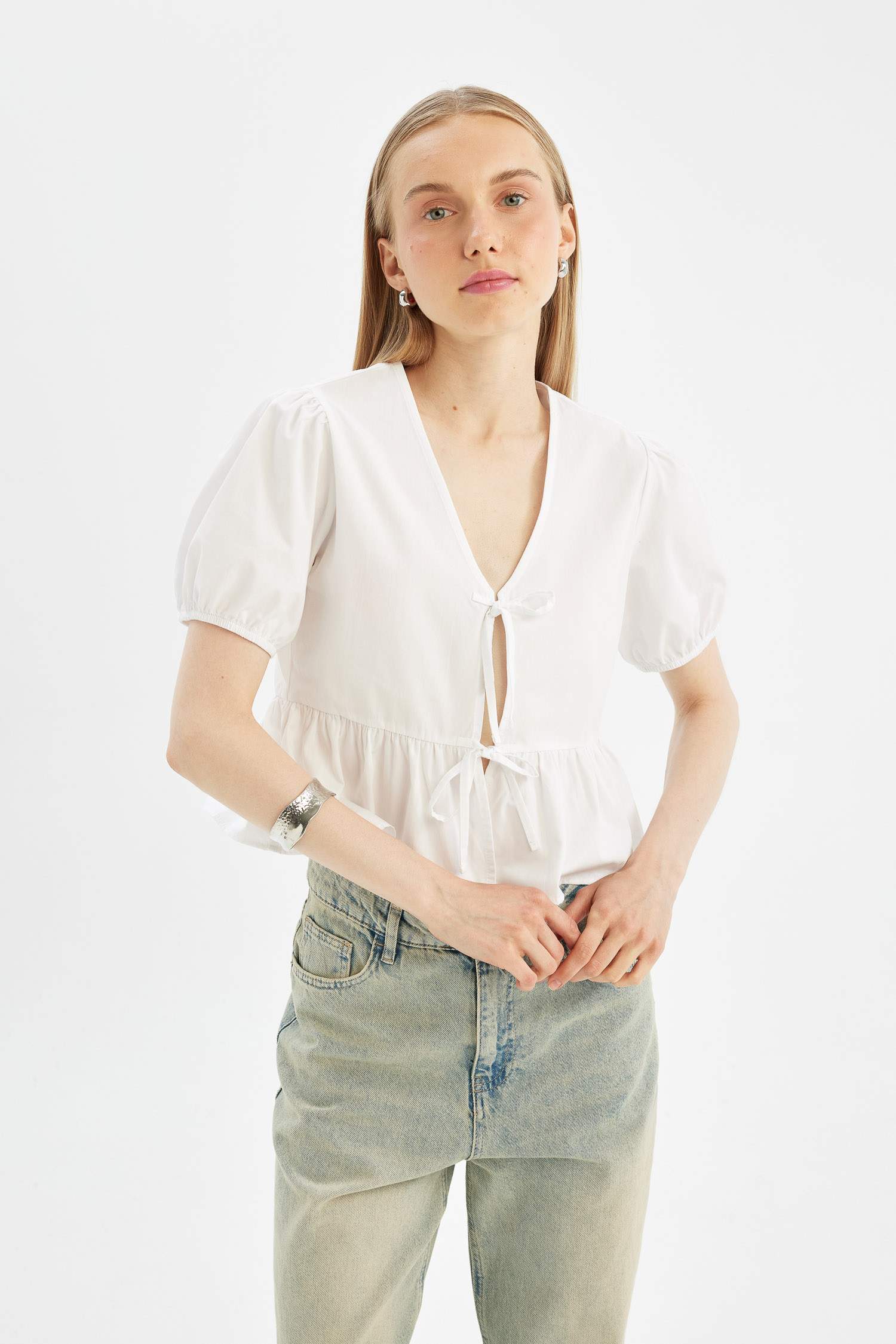 Coool Regular Fit Poplin Kısa Kollu Bluz