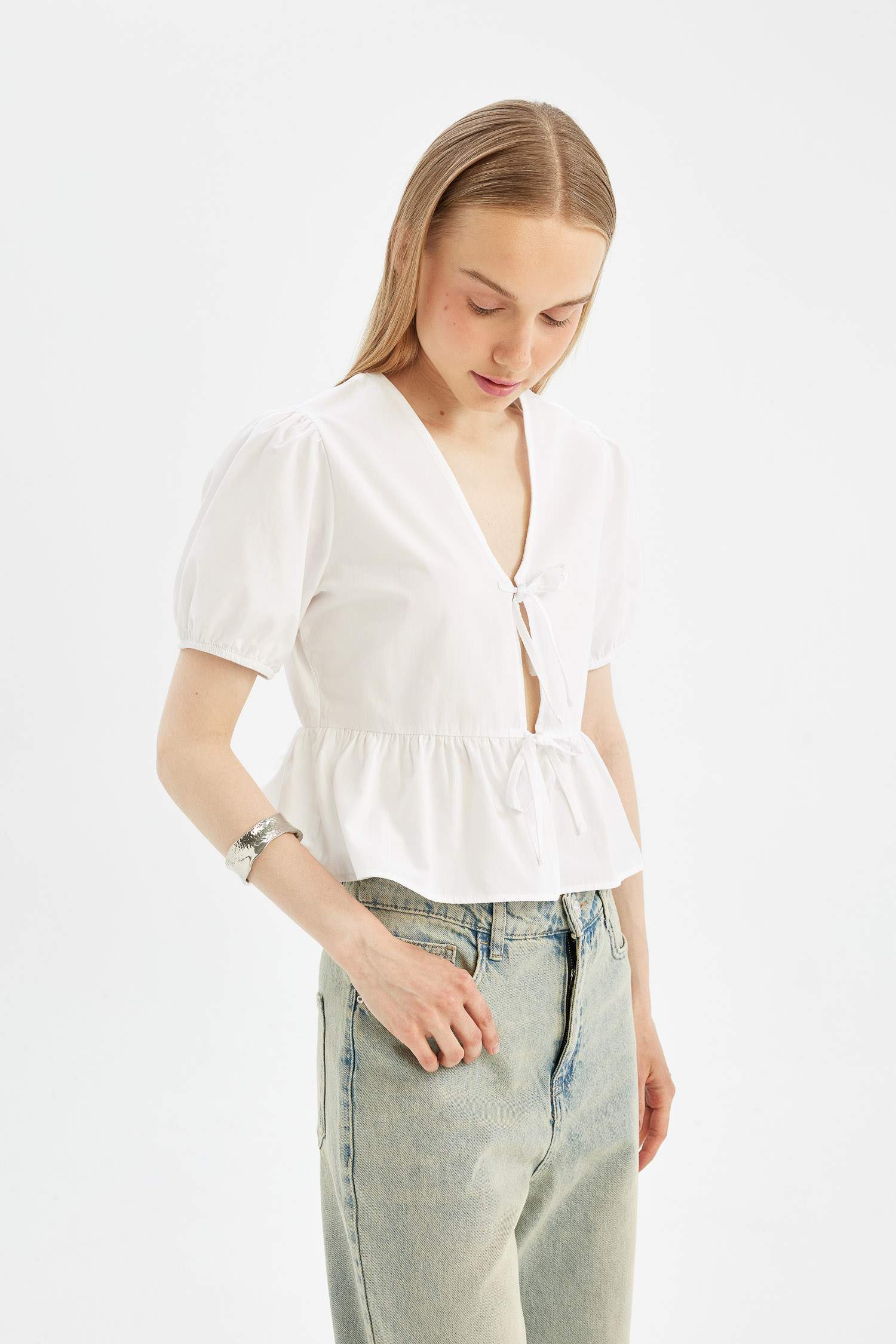 Coool Regular Fit Poplin Kısa Kollu Bluz