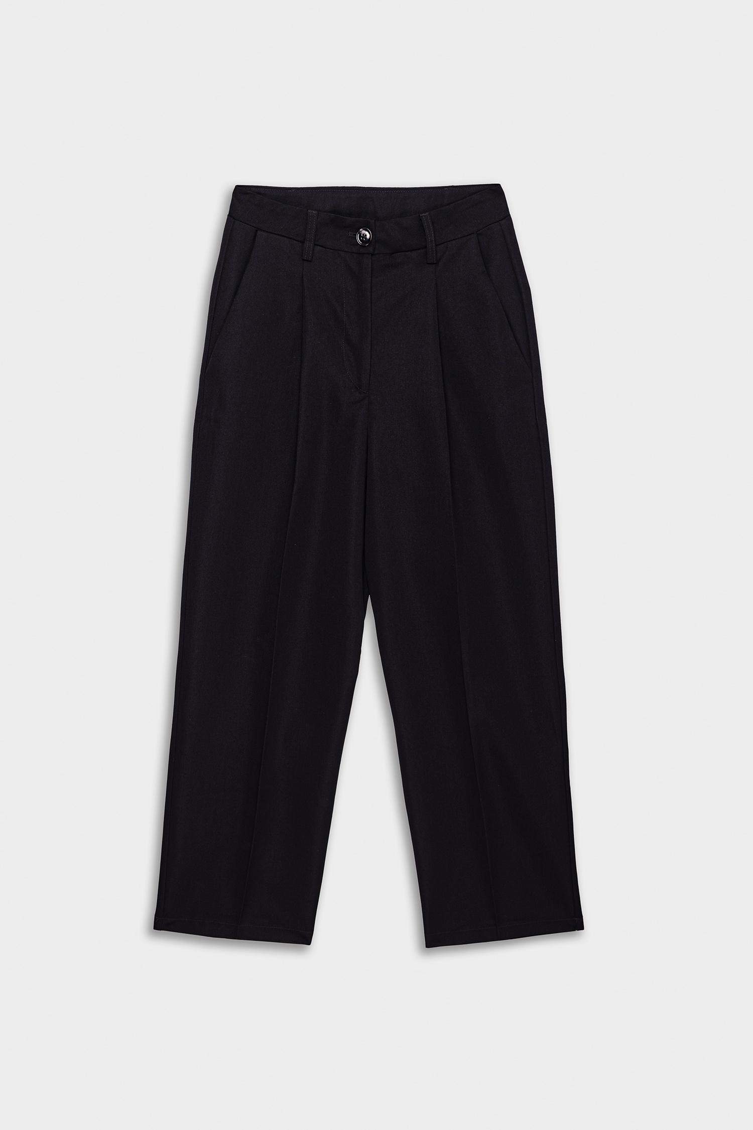 Pocketed High Waist Wide Leg Trousers