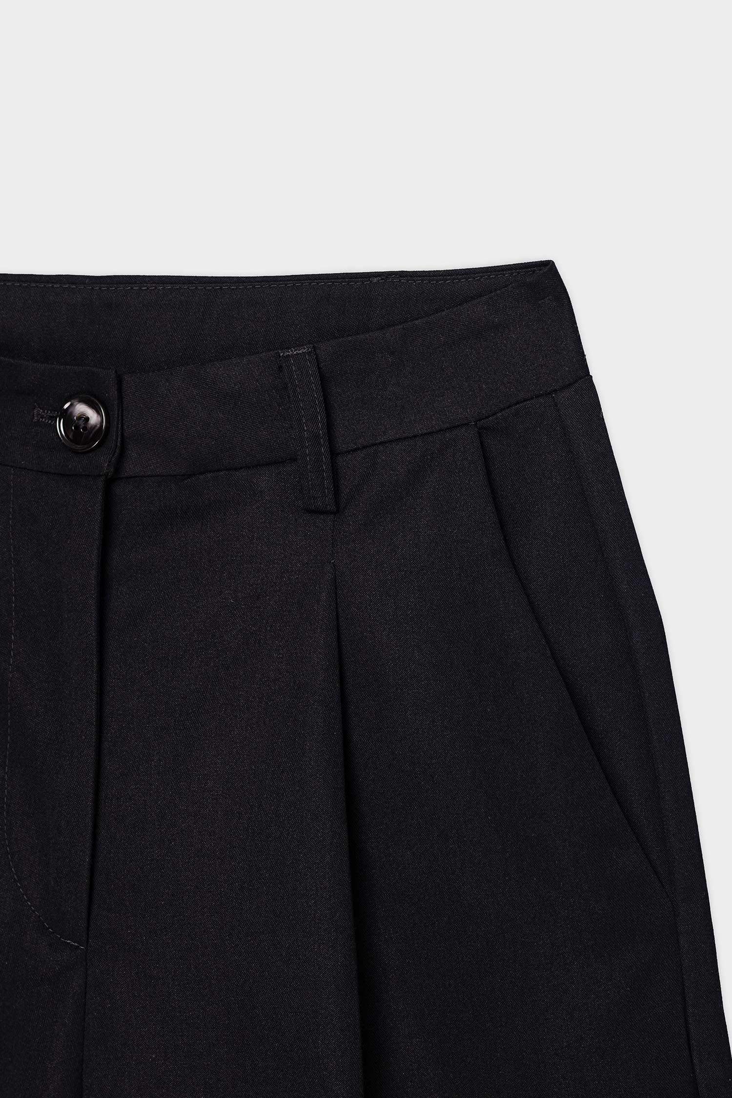 Pocketed High Waist Wide Leg Trousers
