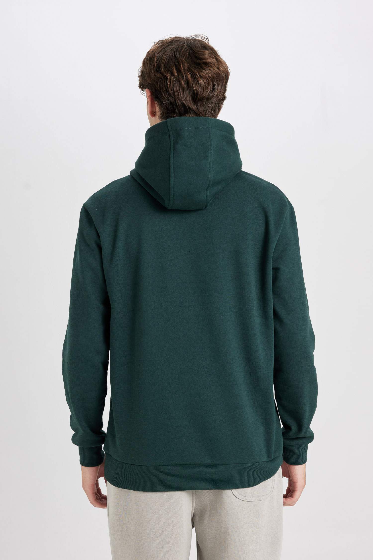 Regular Fit Kapüşonlu Baskılı Sweatshirt