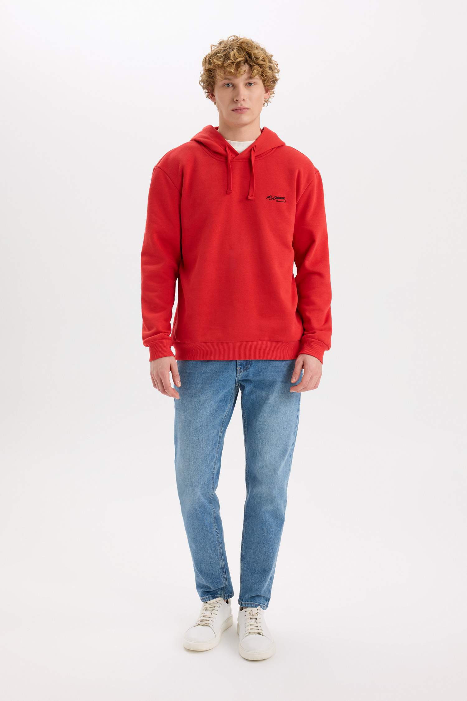 Regular Fit Kapüşonlu Atatürk Baskılı Sweatshirt