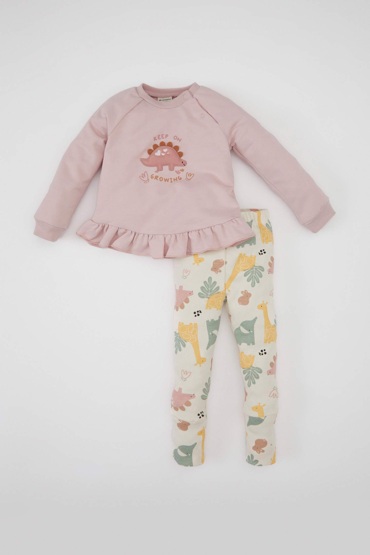 Girl Safari Printed Sweatshirt Leggings 2 Piece Set