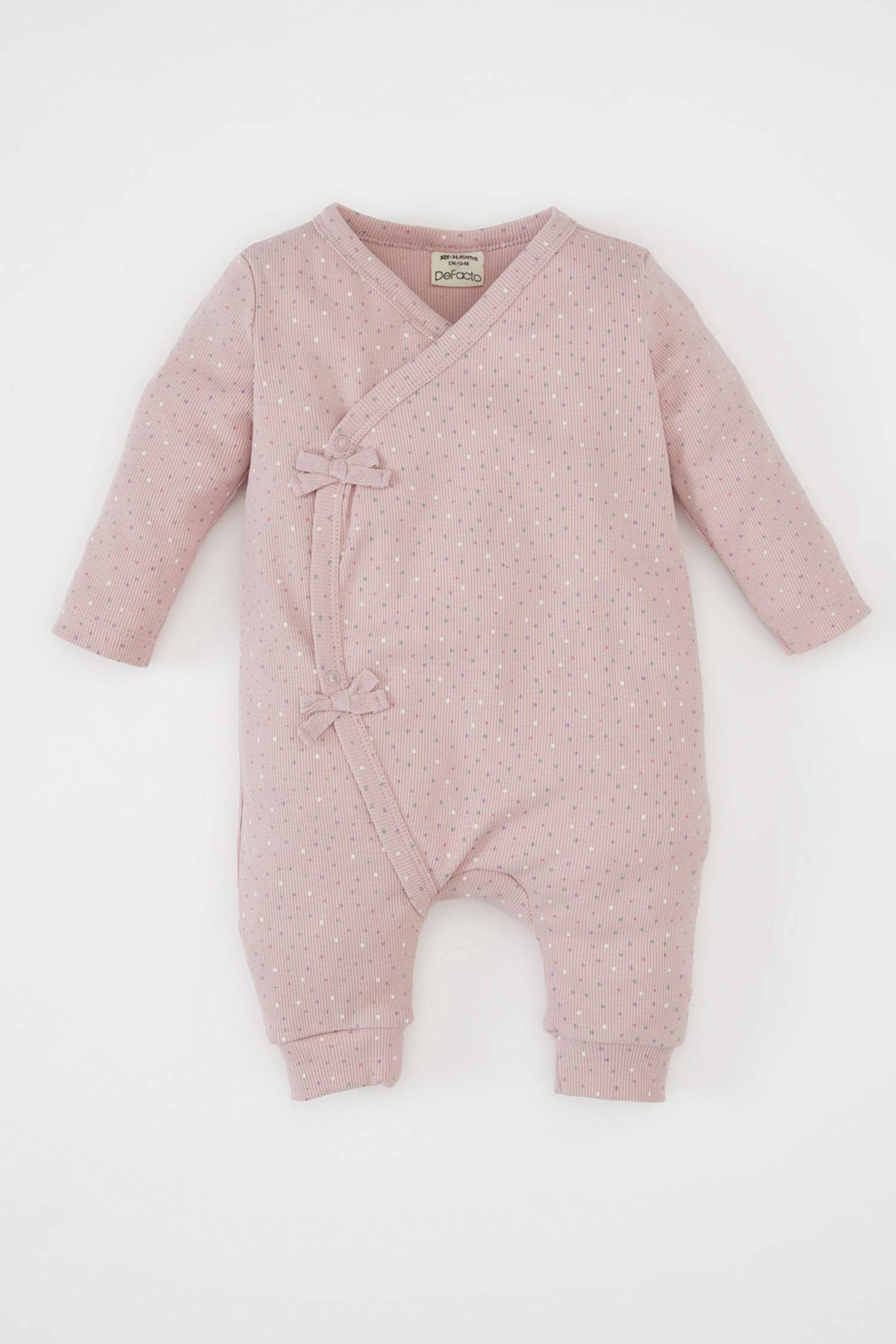 Grenouillère mauve à boutons pour Bébé Fille